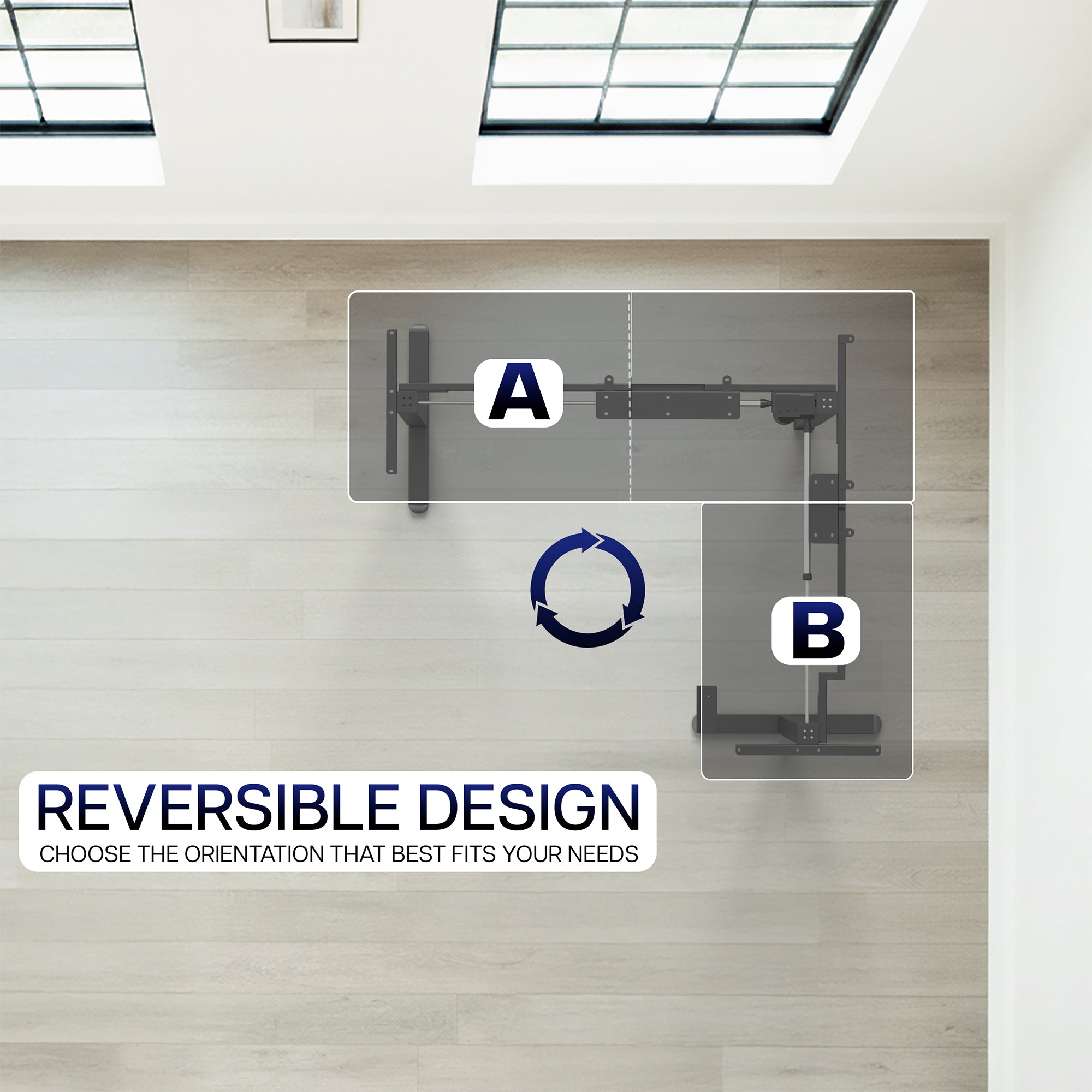 E3 Series - Corner Electric Single Motor Desk Frame