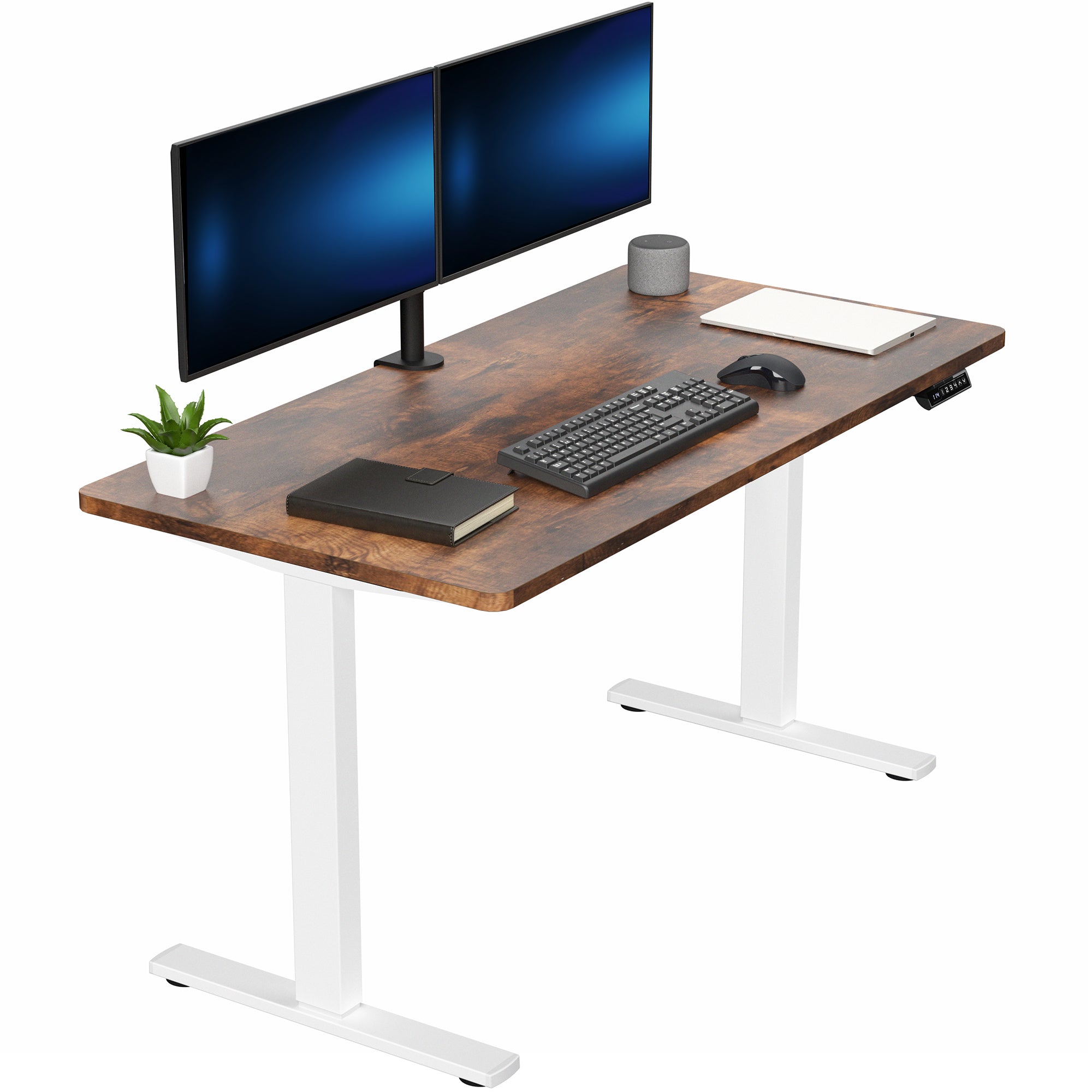 1B Solid Top Series - Single Motor Electric Desk with Push Button Memory Controller