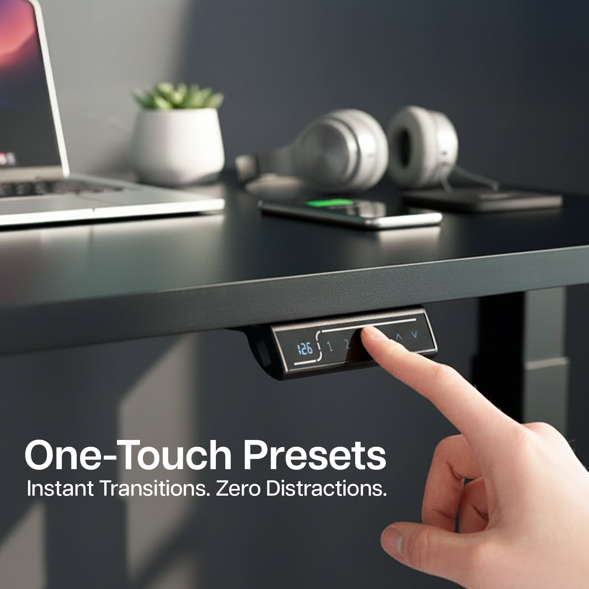 2E Series - 83" x 30" Electric Desk with Touch Screen Memory Controller