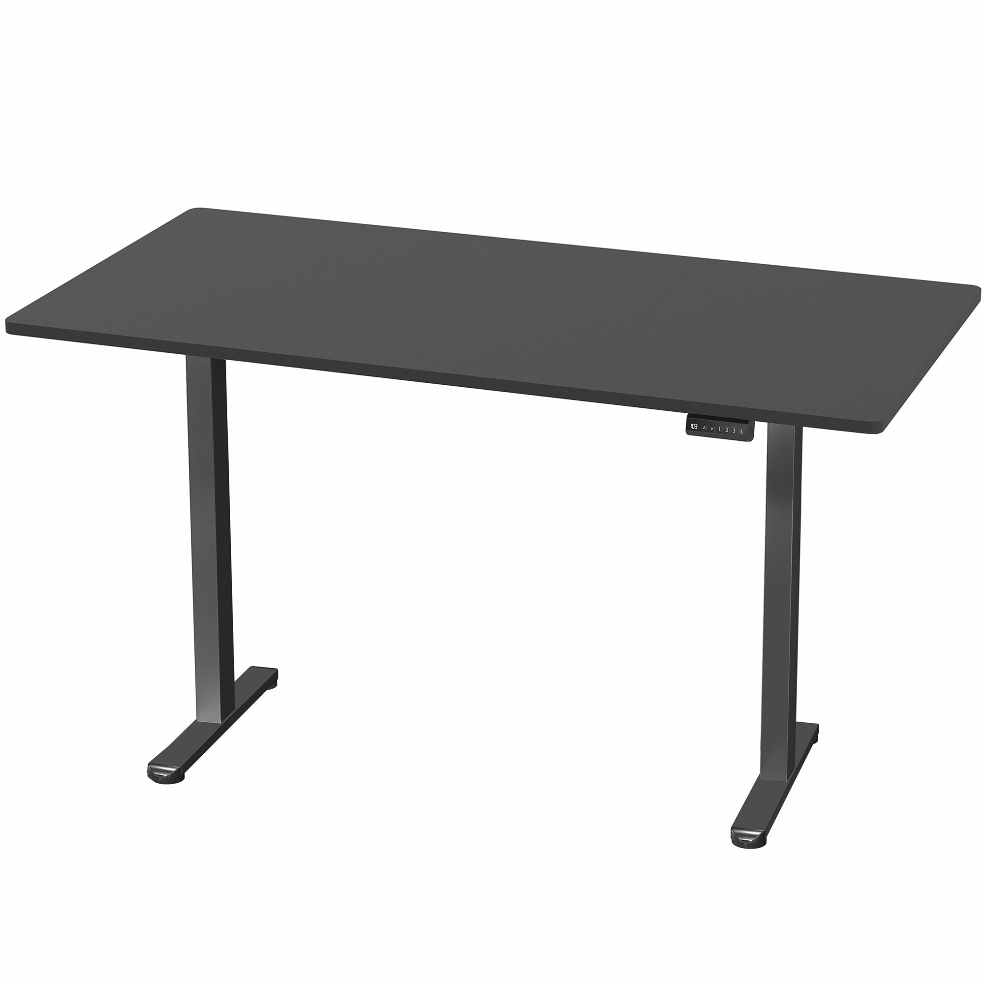 71 x 36 inch dual motor electric desk featuring smart controller height adjustment with memory settings