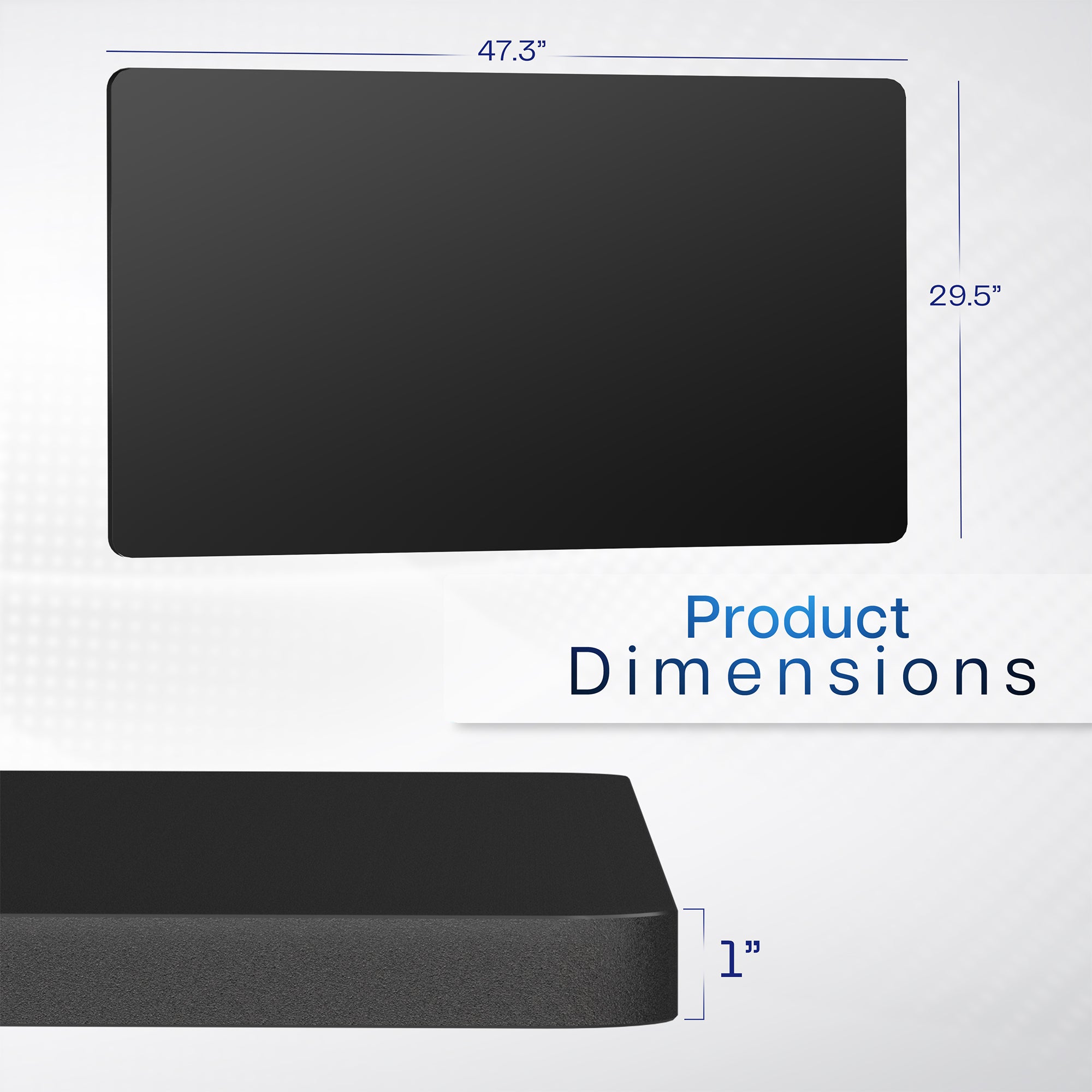 Sturdy desk tabletop for sit or stand electric or manual desk frames.