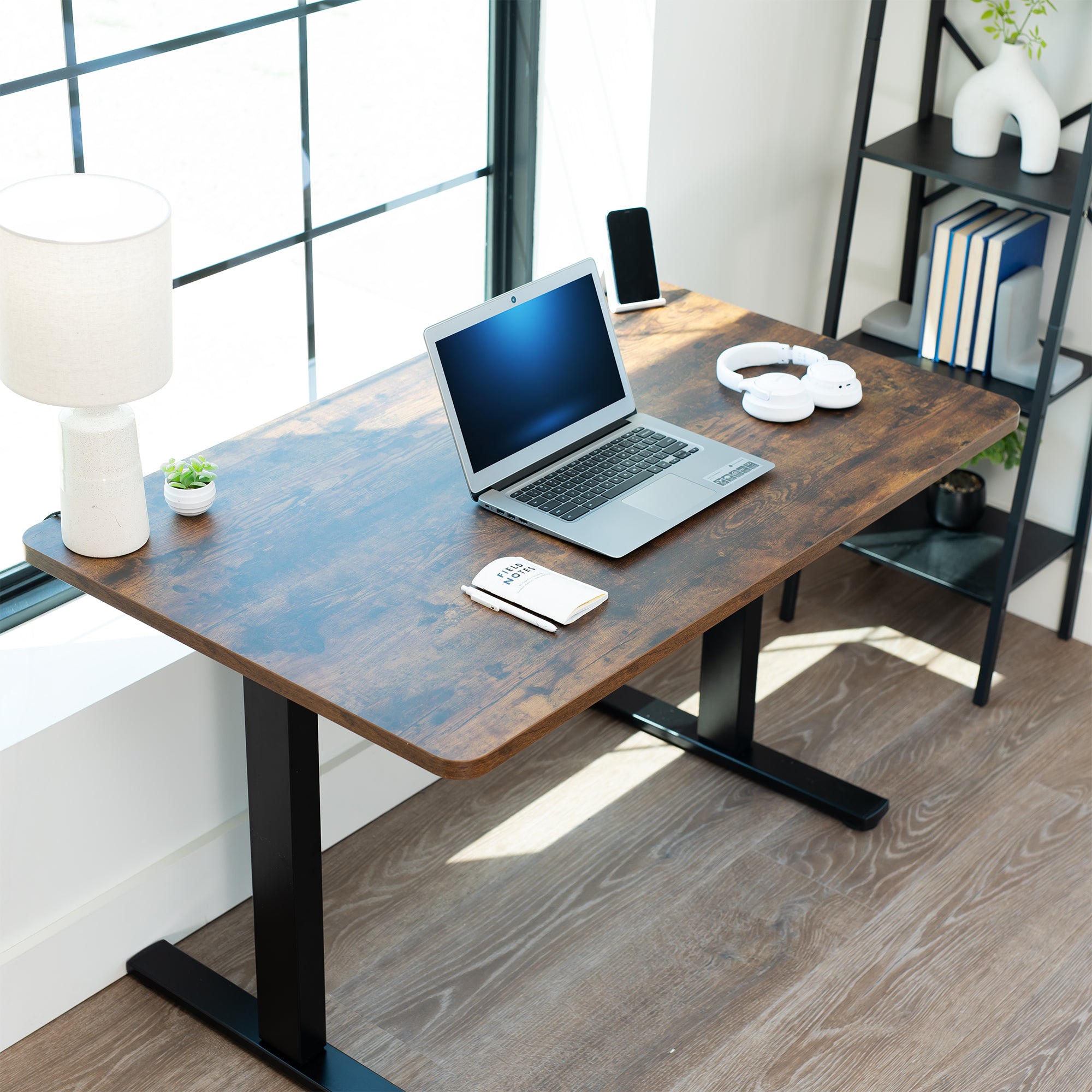 Sturdy desk tabletop for sit or stand electric or manual desk frames.