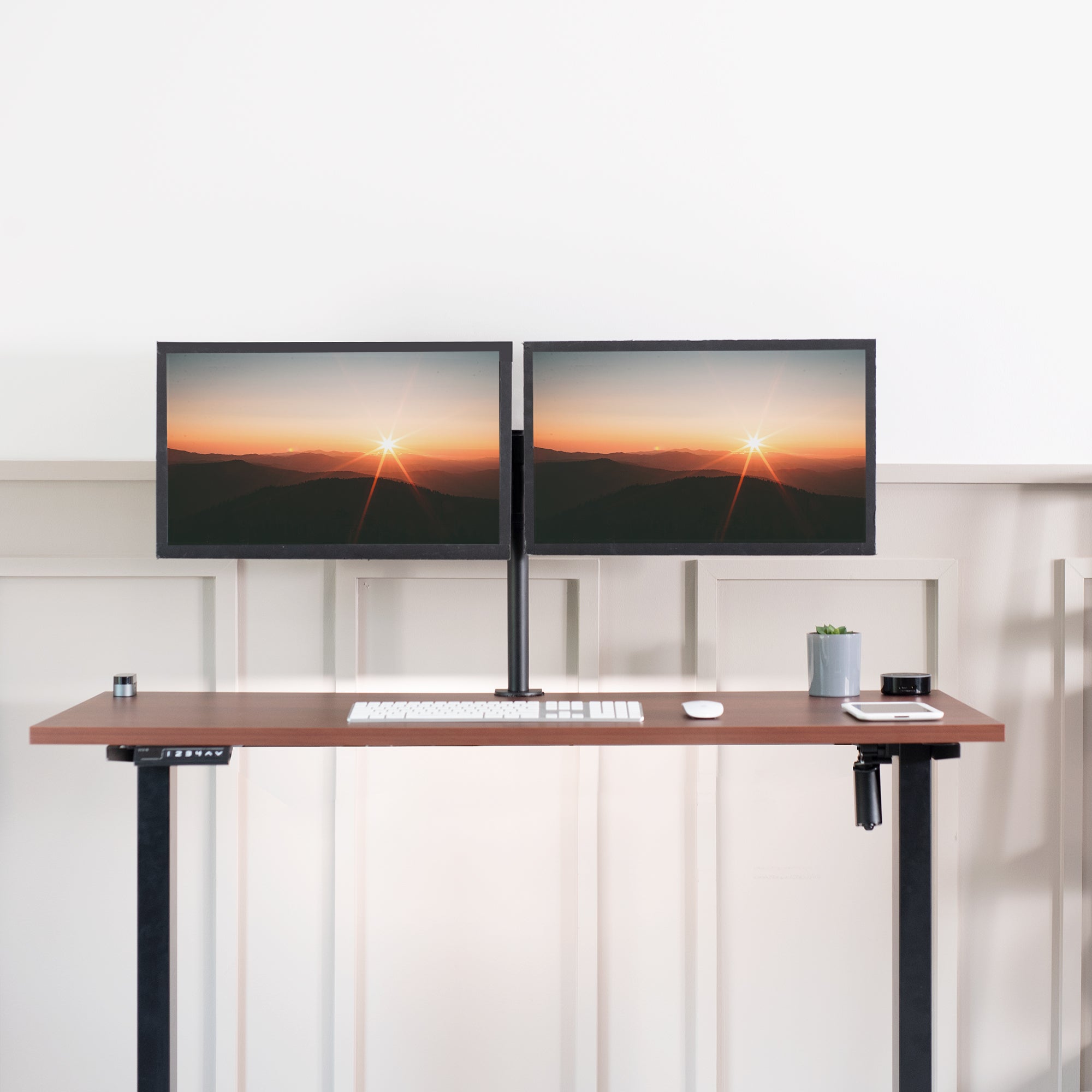 55 x 24 inch Universal Solid One-Piece Square Corner Table Top for Standard and Sit to Stand Height Adjustable Home and Office Desk Frames