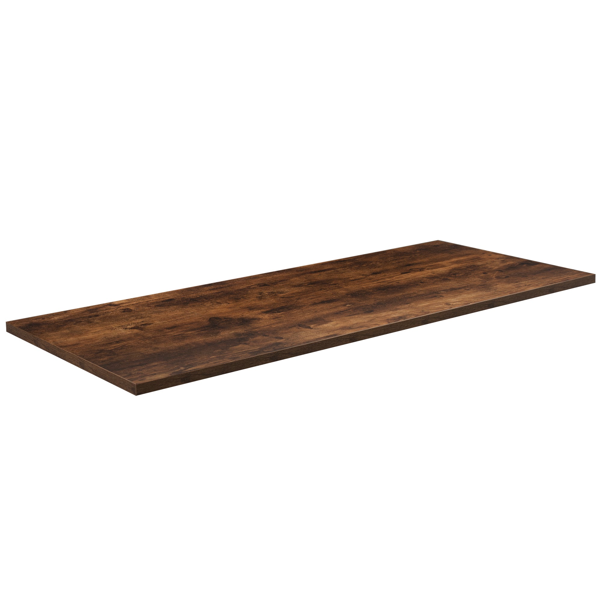55 x 24 inch Universal Solid One-Piece Rustic Square Corner Table Top for Standard and Sit to Stand Height Adjustable Home and Office Desk Frames
