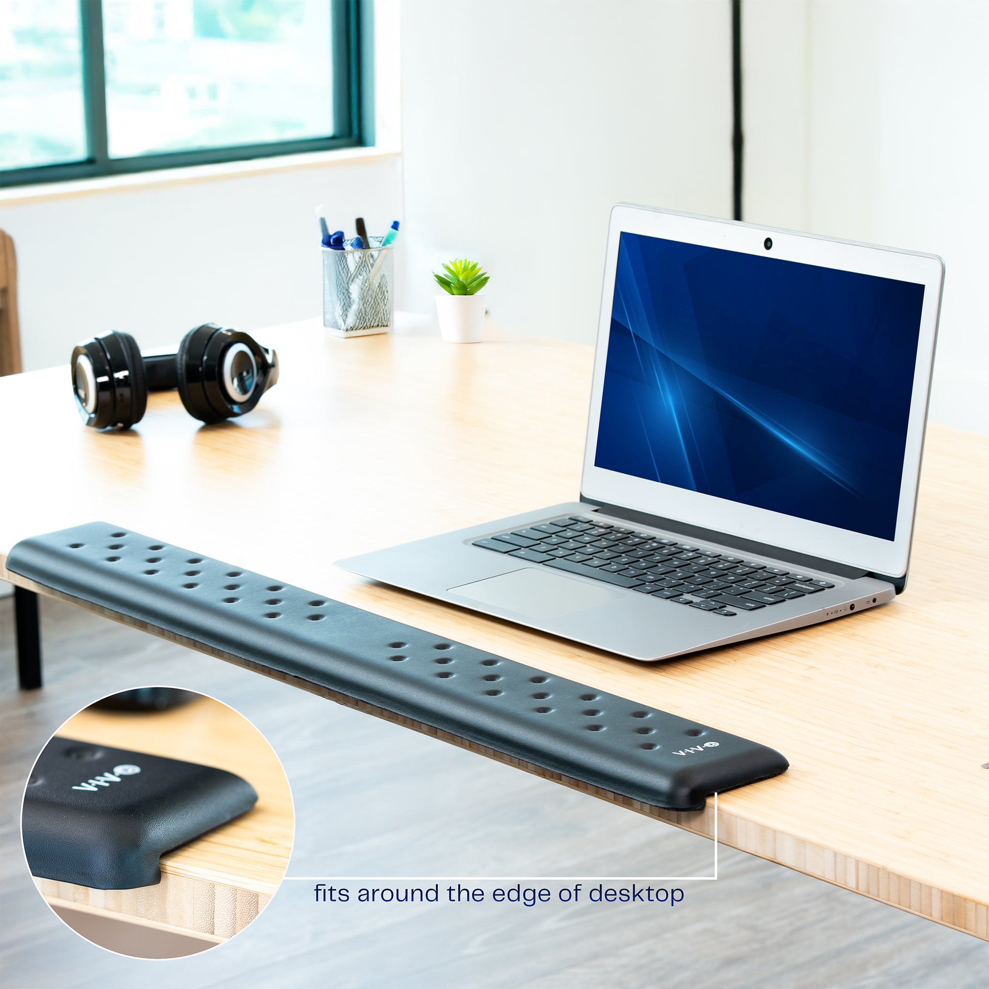 30in Memory Foam Wrist Pad that fits around the edge of a desktop