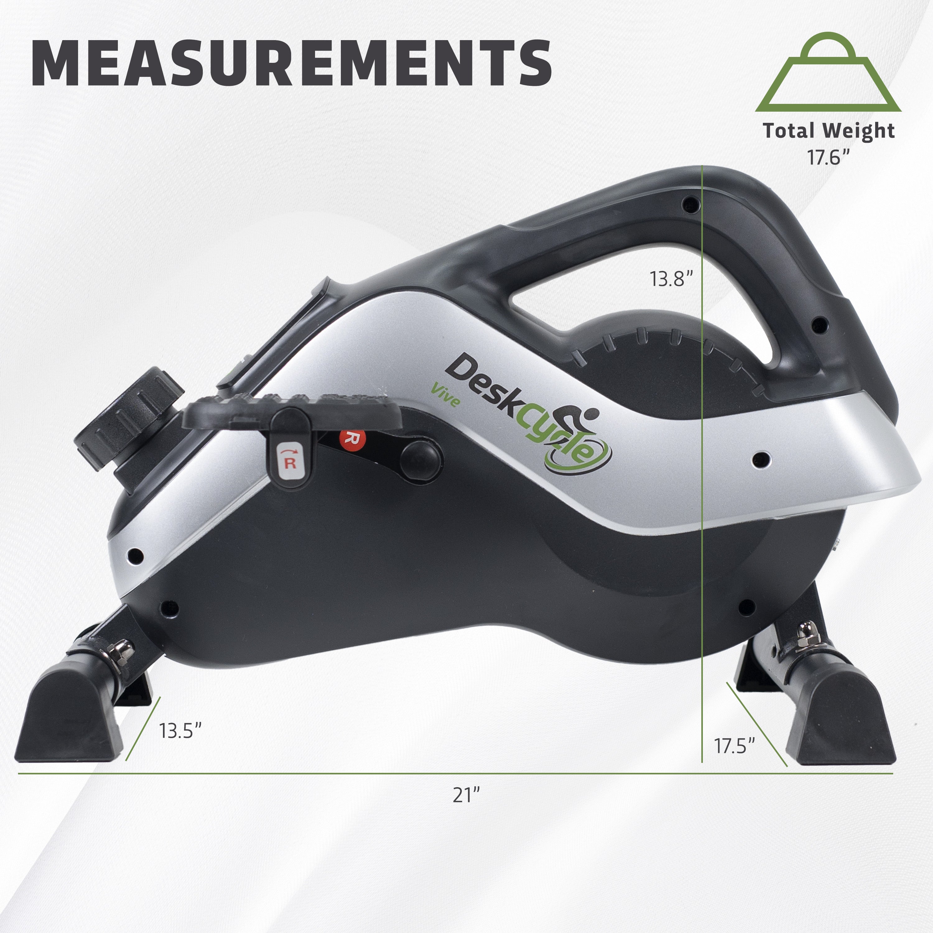 Dimensions of Bike Pedal Exerciser Bike (VIVE Model)