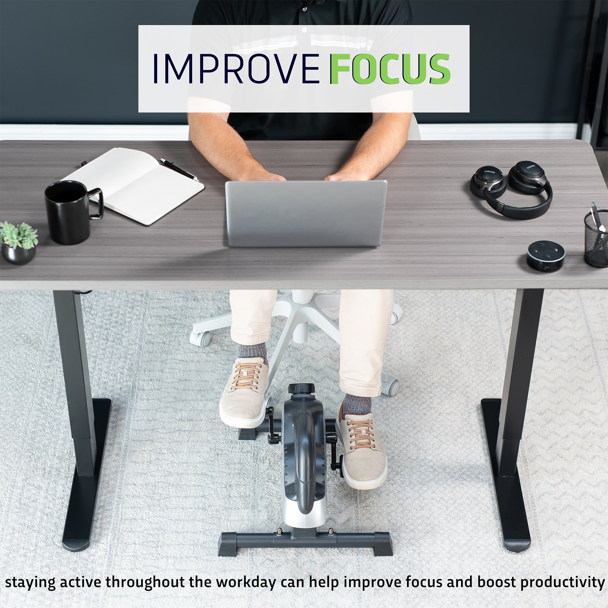 Bike Pedal Exerciser Bike (VIVE Model) to Improve Focus and Productivity During the Workday