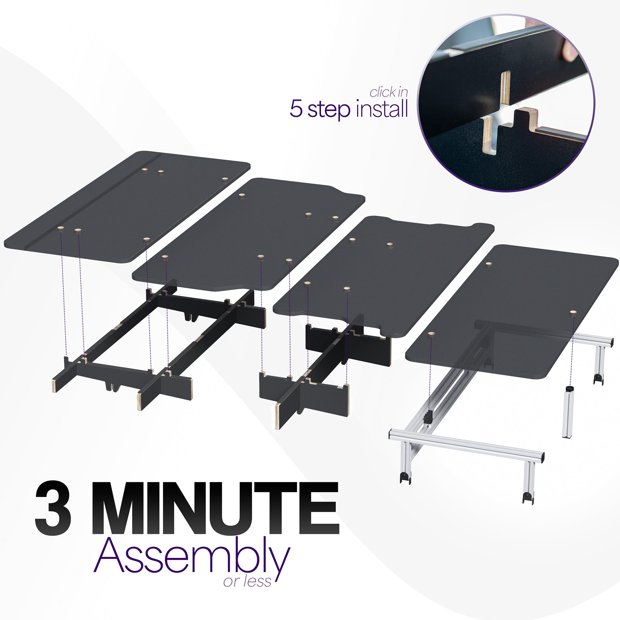 Sleeping platform and storage system designed for all versions of the Rivian R1S. Assemble in minutes and get more space for a wider mattress plus additional storage underneath while still having access to the spare tire well and rear floorboards. Breaks down quickly so you can get back on the road in a flash.