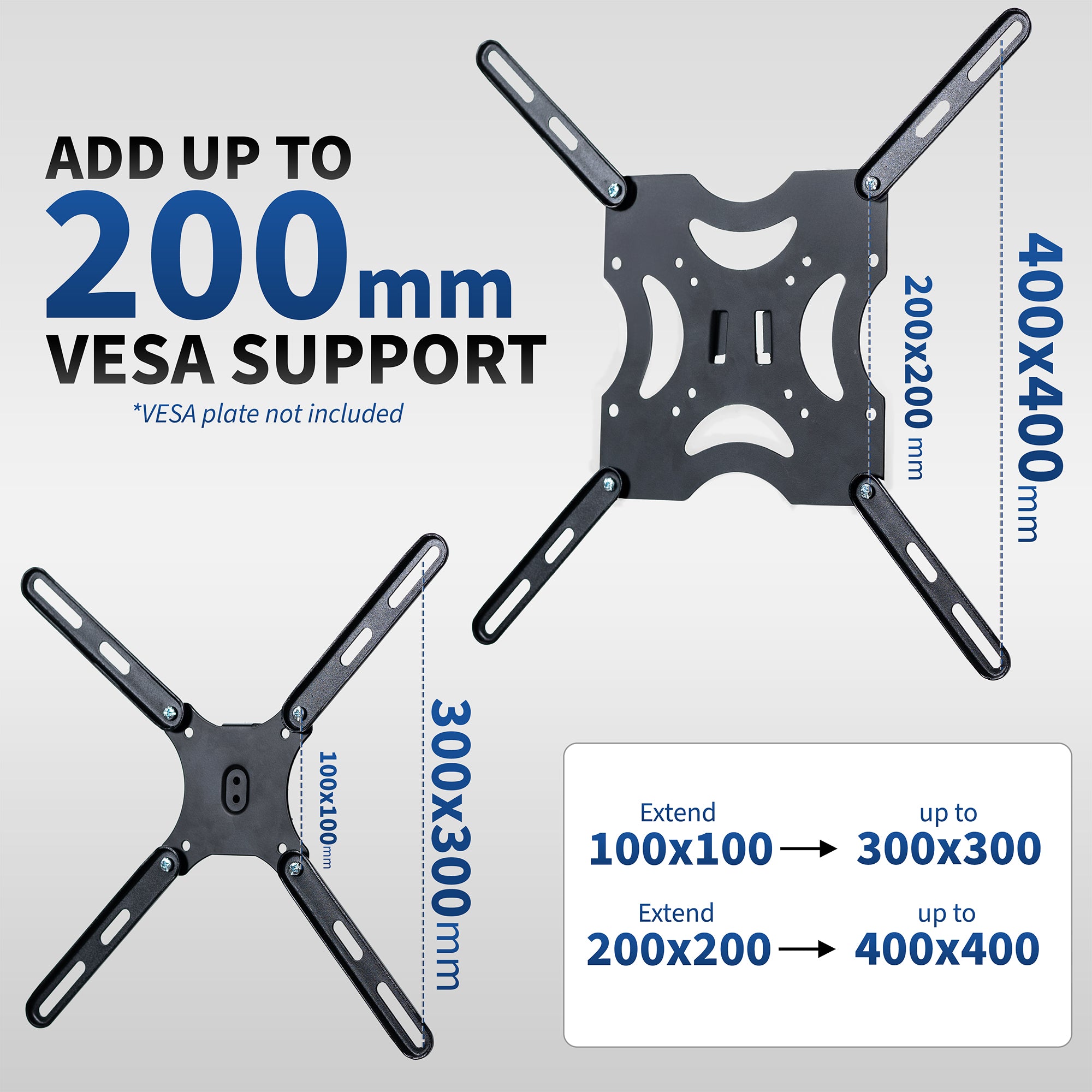 Sturdy VESA LCD screen adapter.