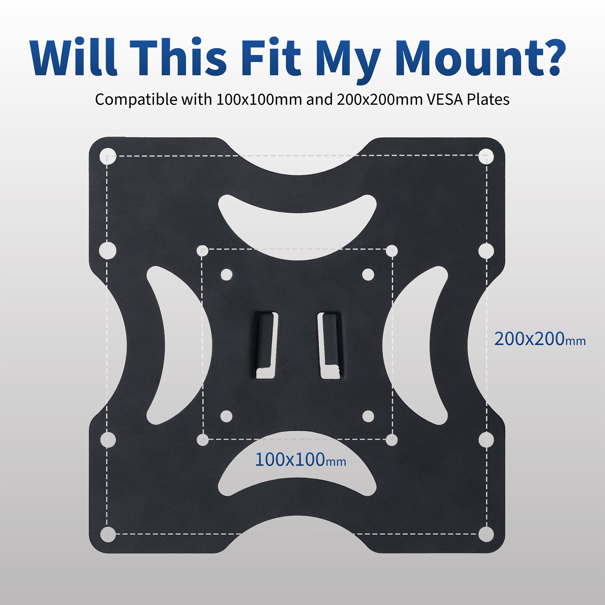 Sturdy VESA LCD screen adapter.