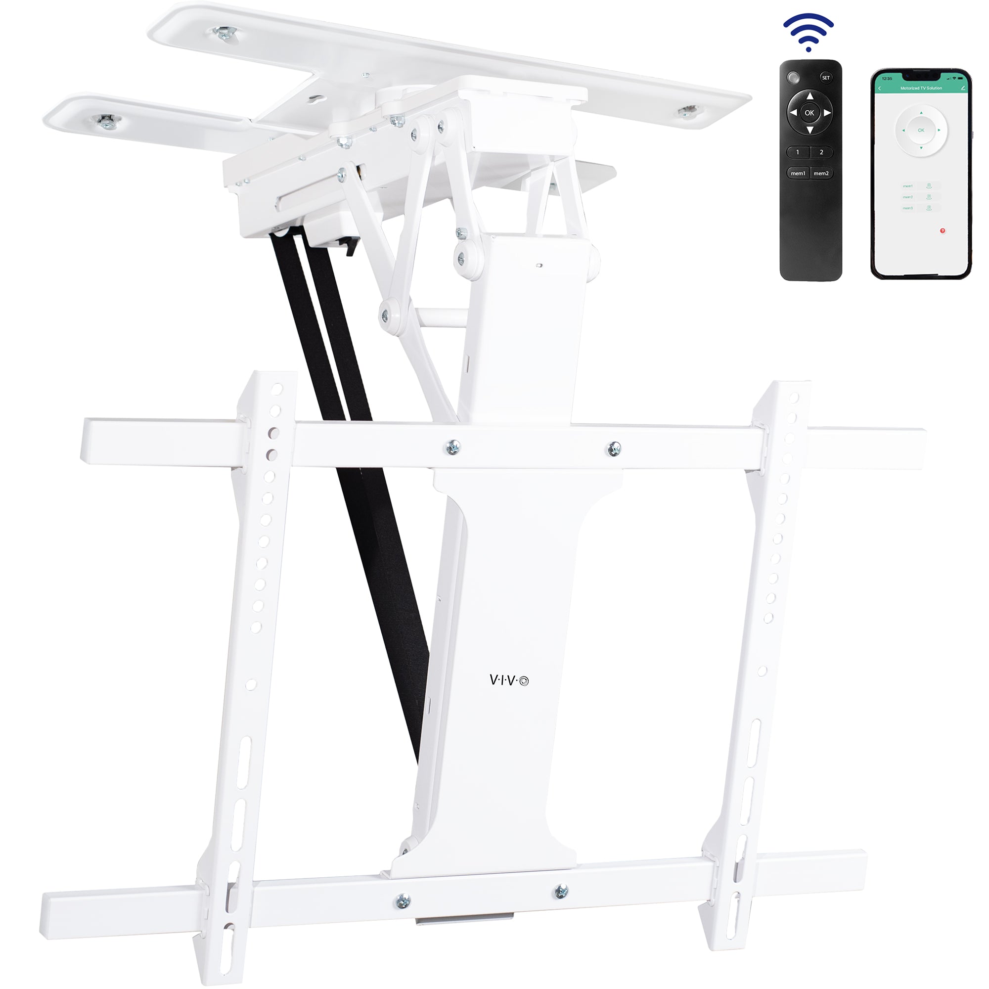 Electric Flip Down Swiveling Ceiling TV Mount for 32 to 70 inch Screens