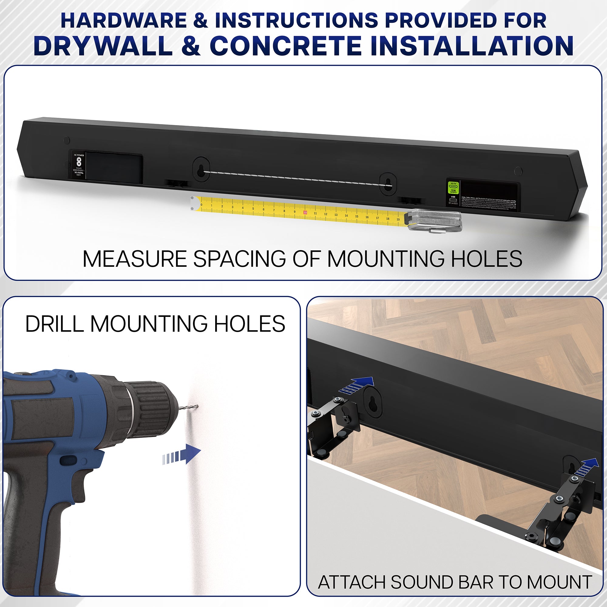 Step-by-step guide to installing sound bar mounts