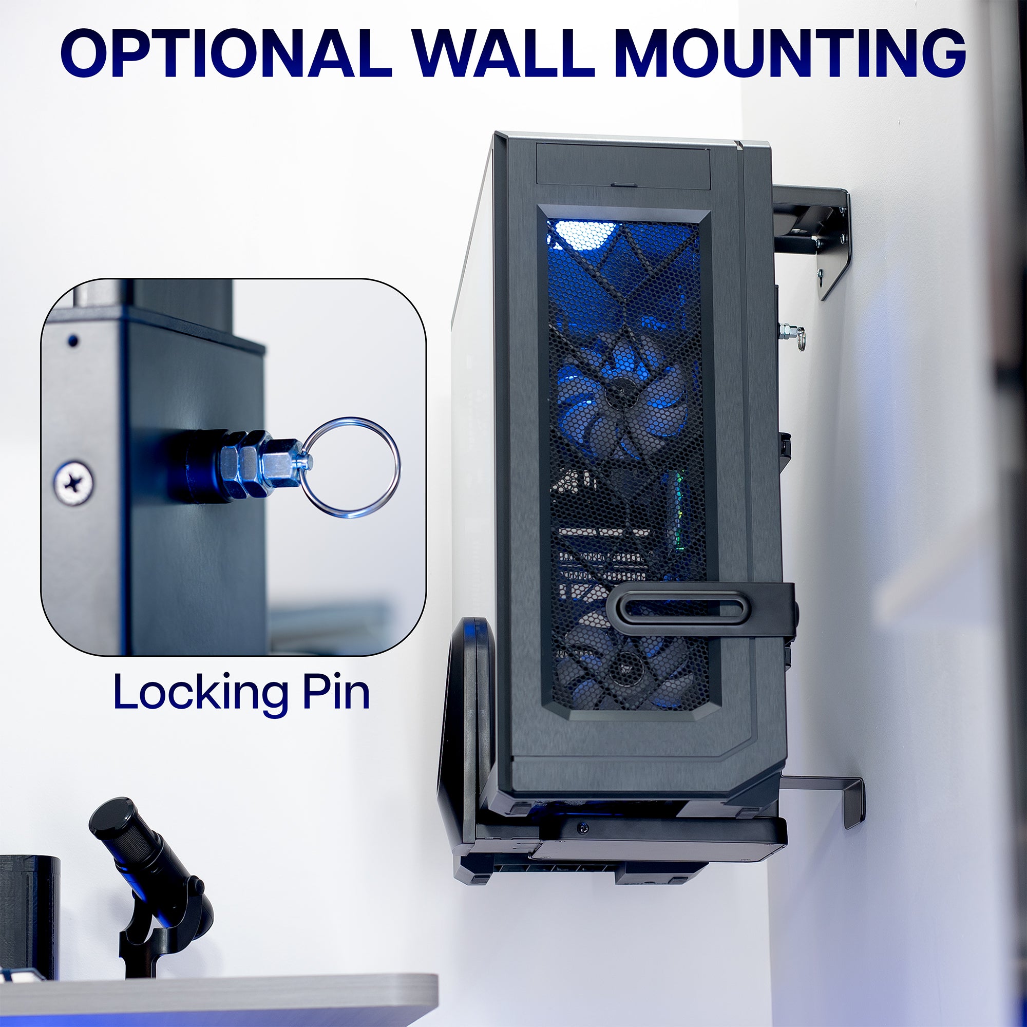 Large Under Desk and Wall PC Mount