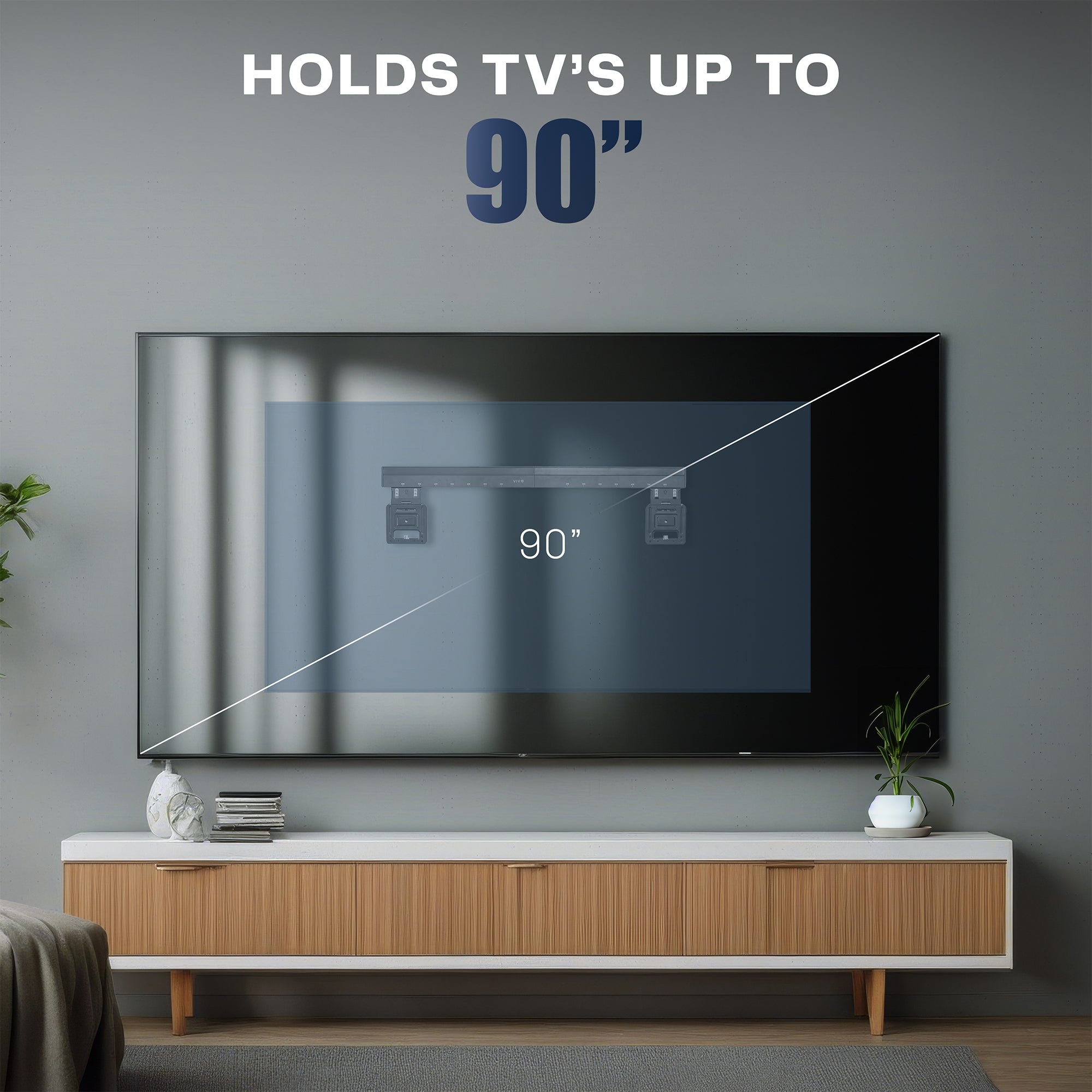 Micro gap ultra low profile slim TV wall mount with adjustable VESA brackets, easy cable access, protective padding, and a simple installation process.