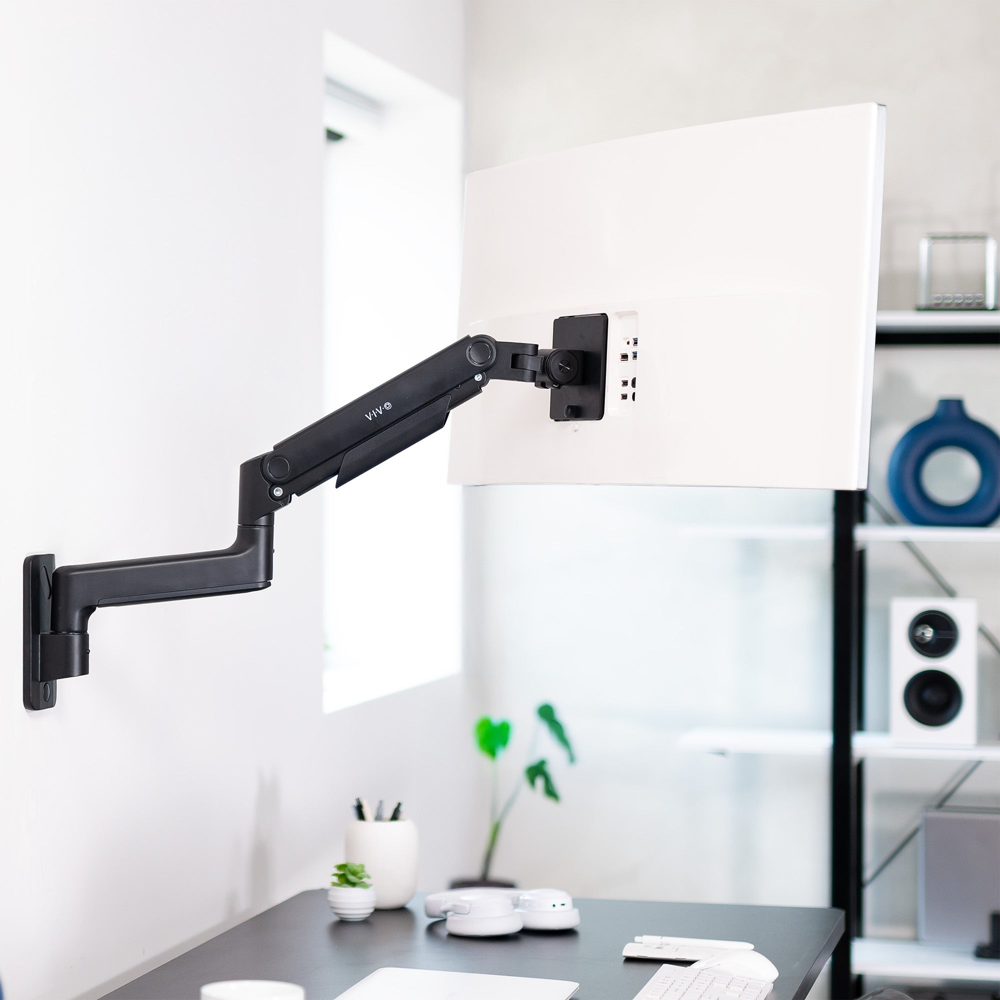 Mechanical Arm Single Ultrawide Monitor Wall Mount