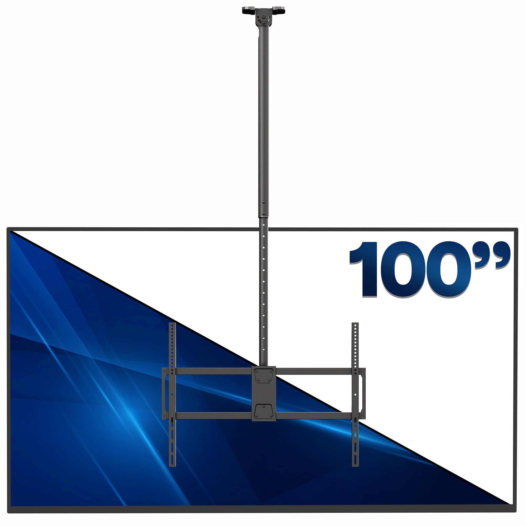 Large 50” to 100” TV Ceiling Mount with Extension Pole