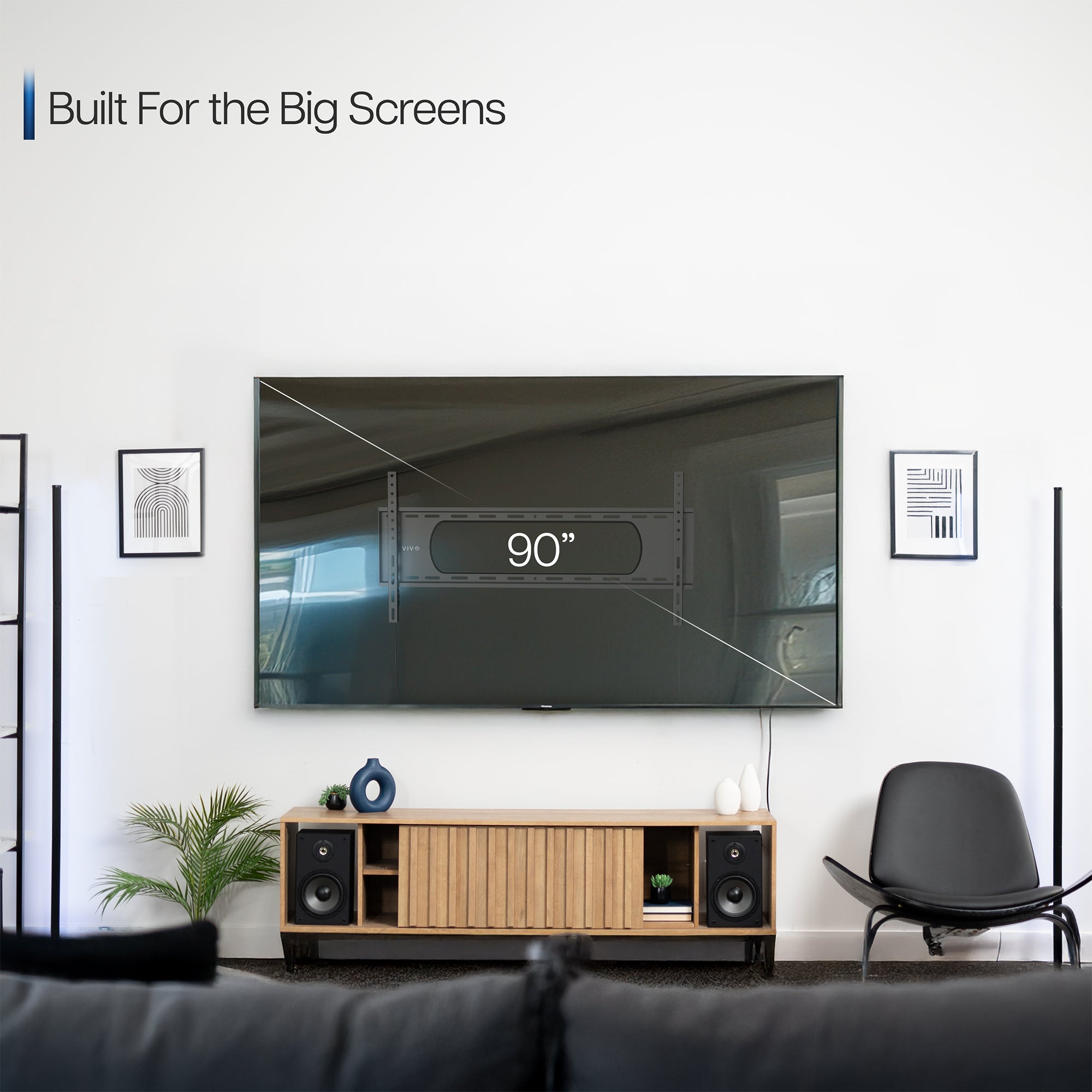 Extra large TV mount from VIVO holding up to 90" screens.