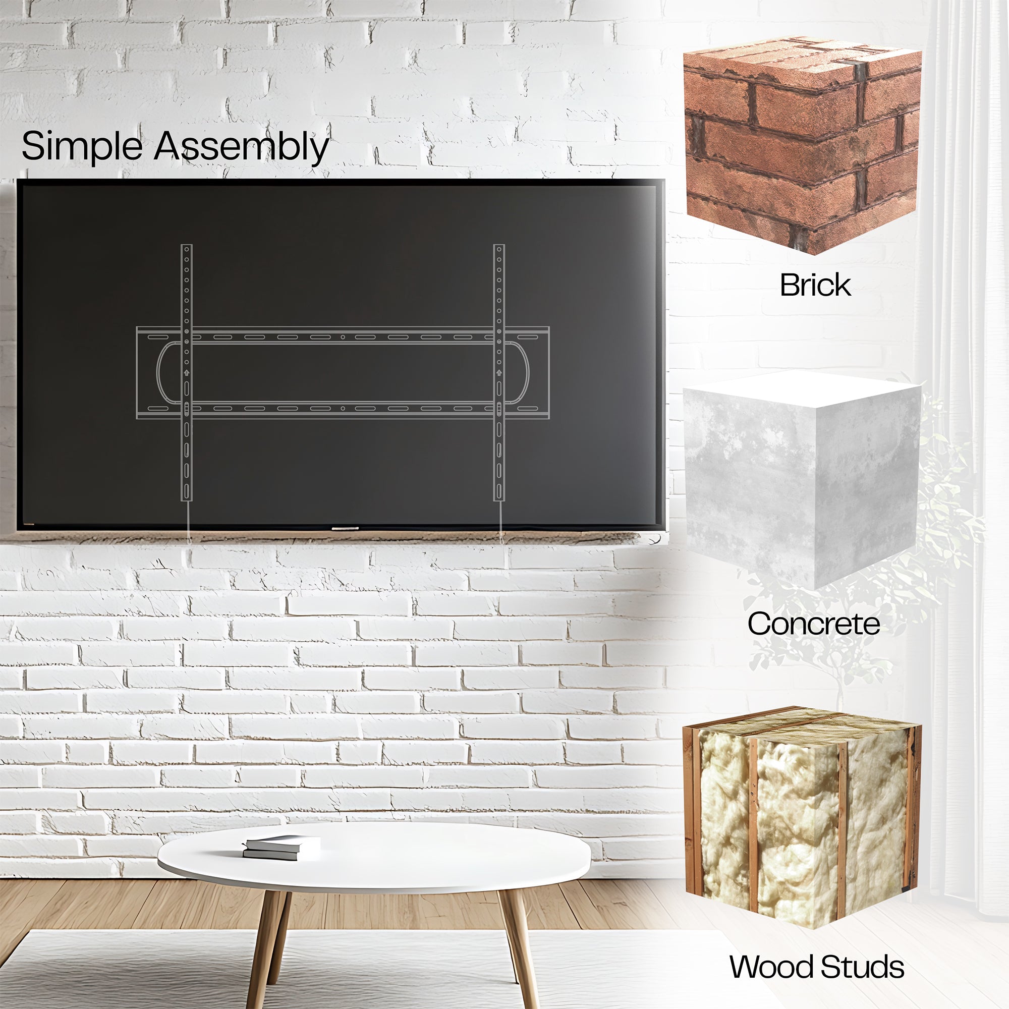 Heavy Duty Extra Large 60" to 120" TV Wall Mount