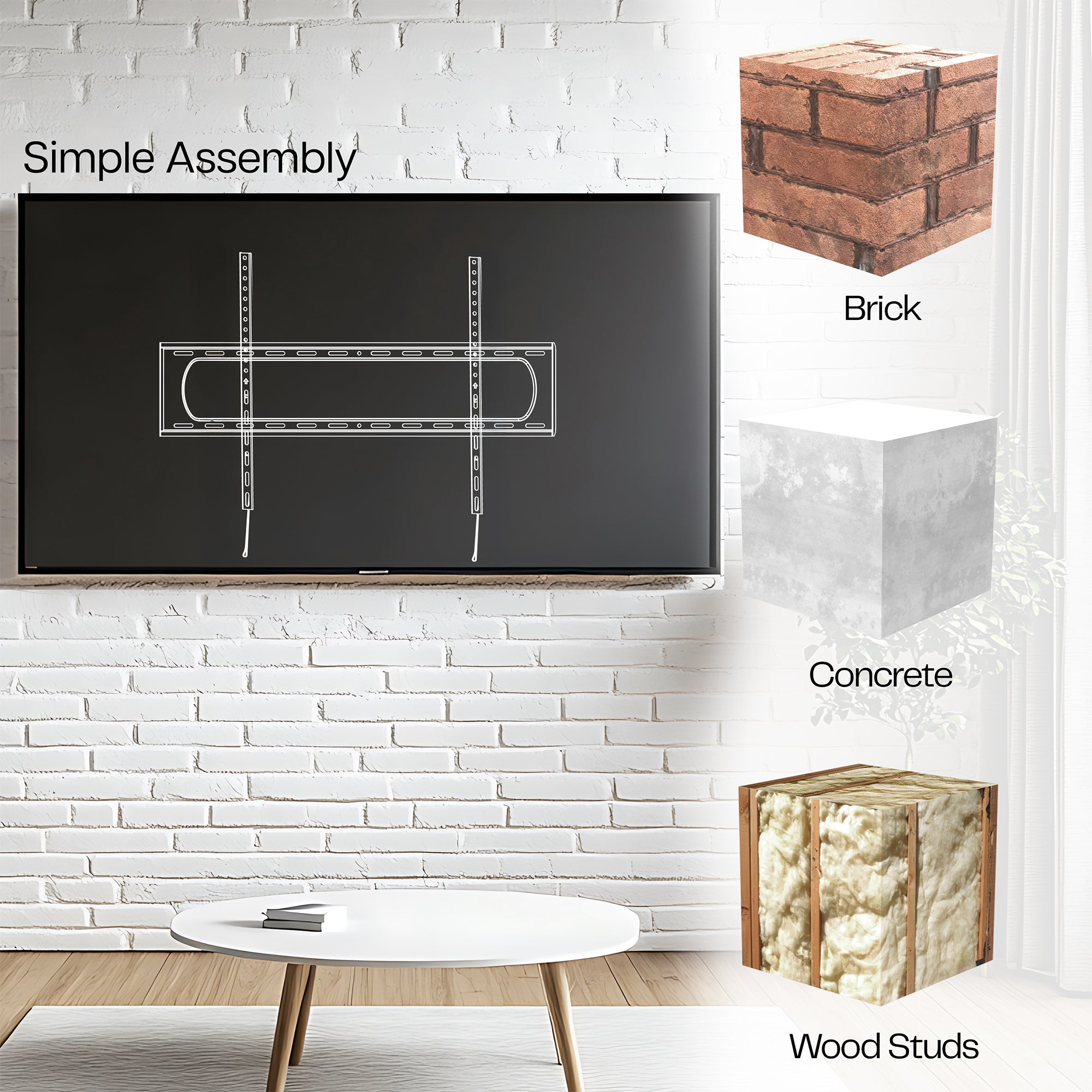 Heavy Duty Tilting Extra Large 60" to 120" TV Wall Mount