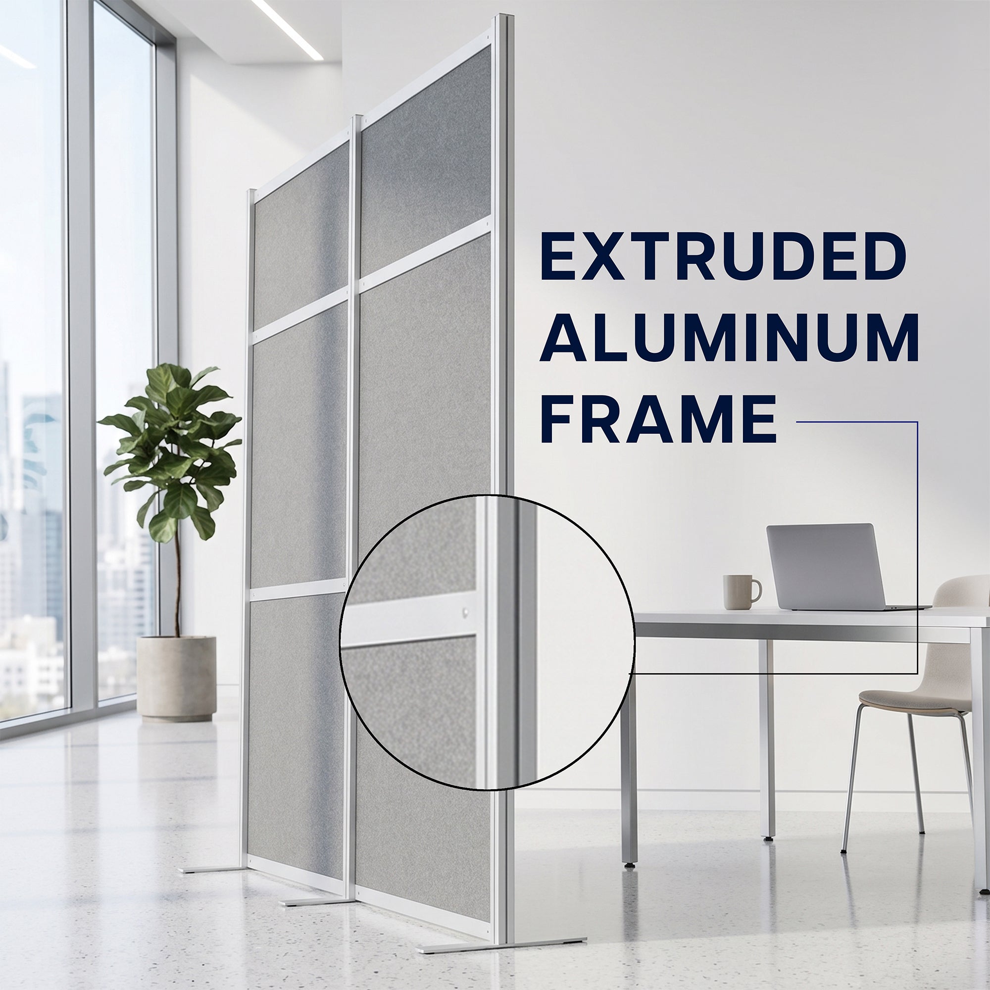 84" Tall Modular Wall System Freestanding Room Dividers