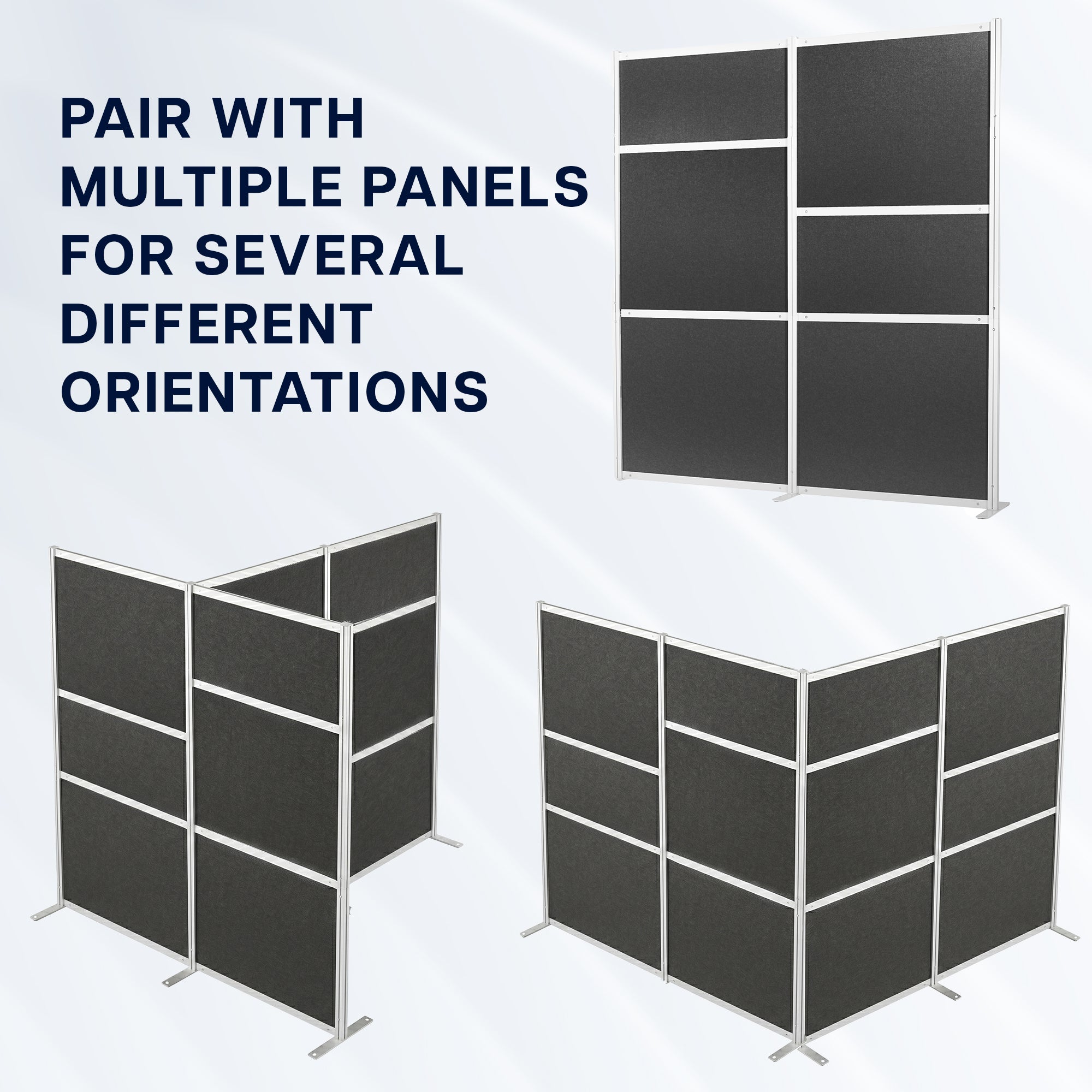 84" Tall Modular Wall System Freestanding Room Dividers