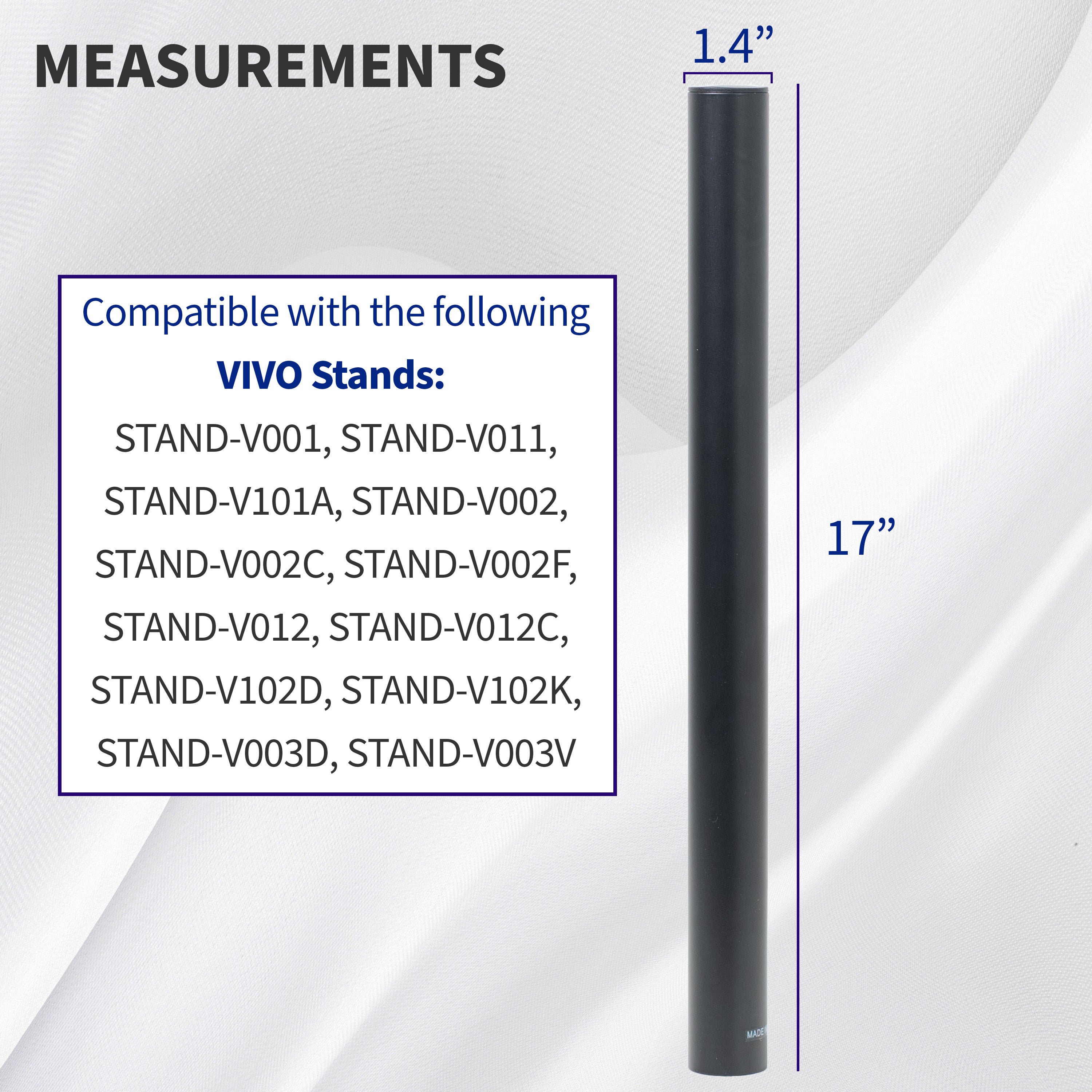 Pole for monitor mounting.