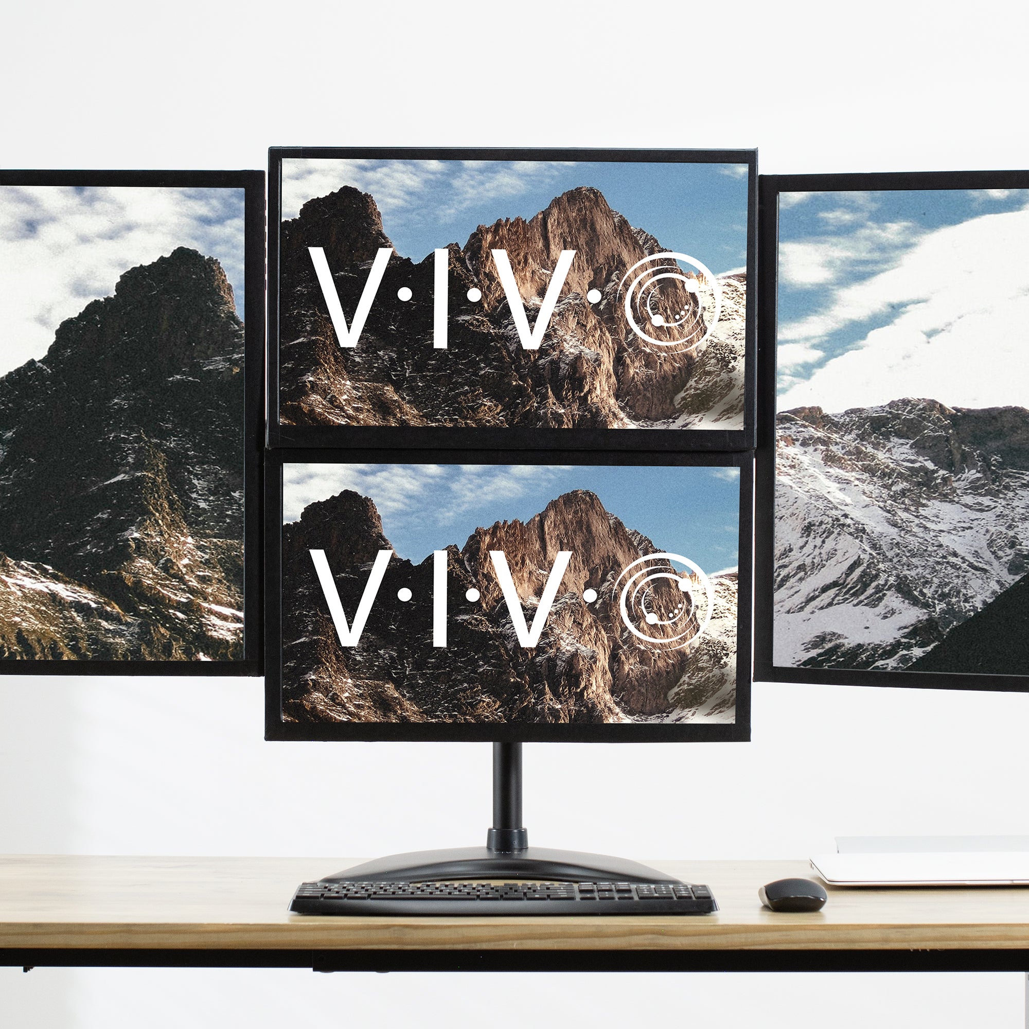 Quad Monitor Desk Stand