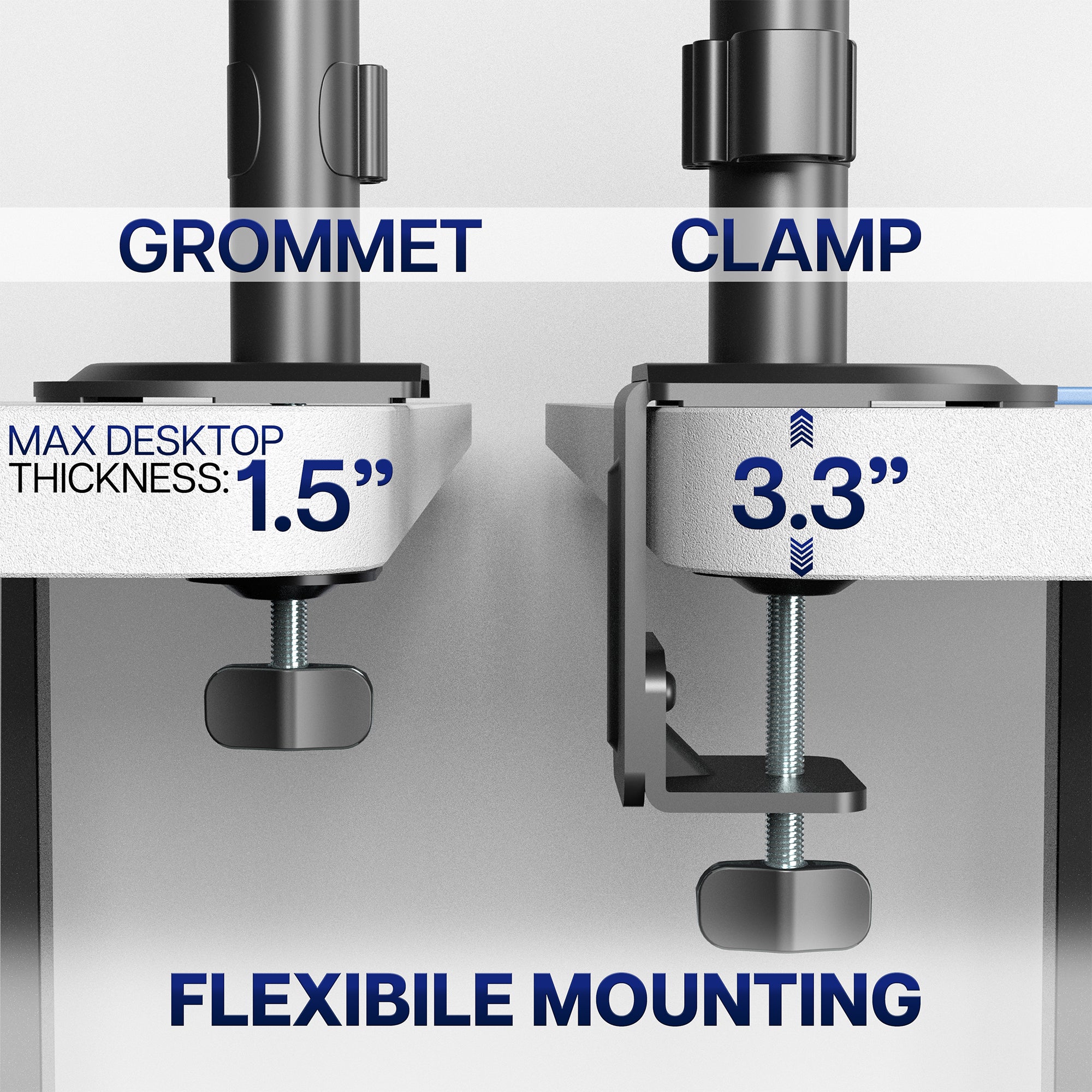 Mechanical Arm Dual 17" to 32" Monitor Extra Tall Desk Mount on desk in home office space