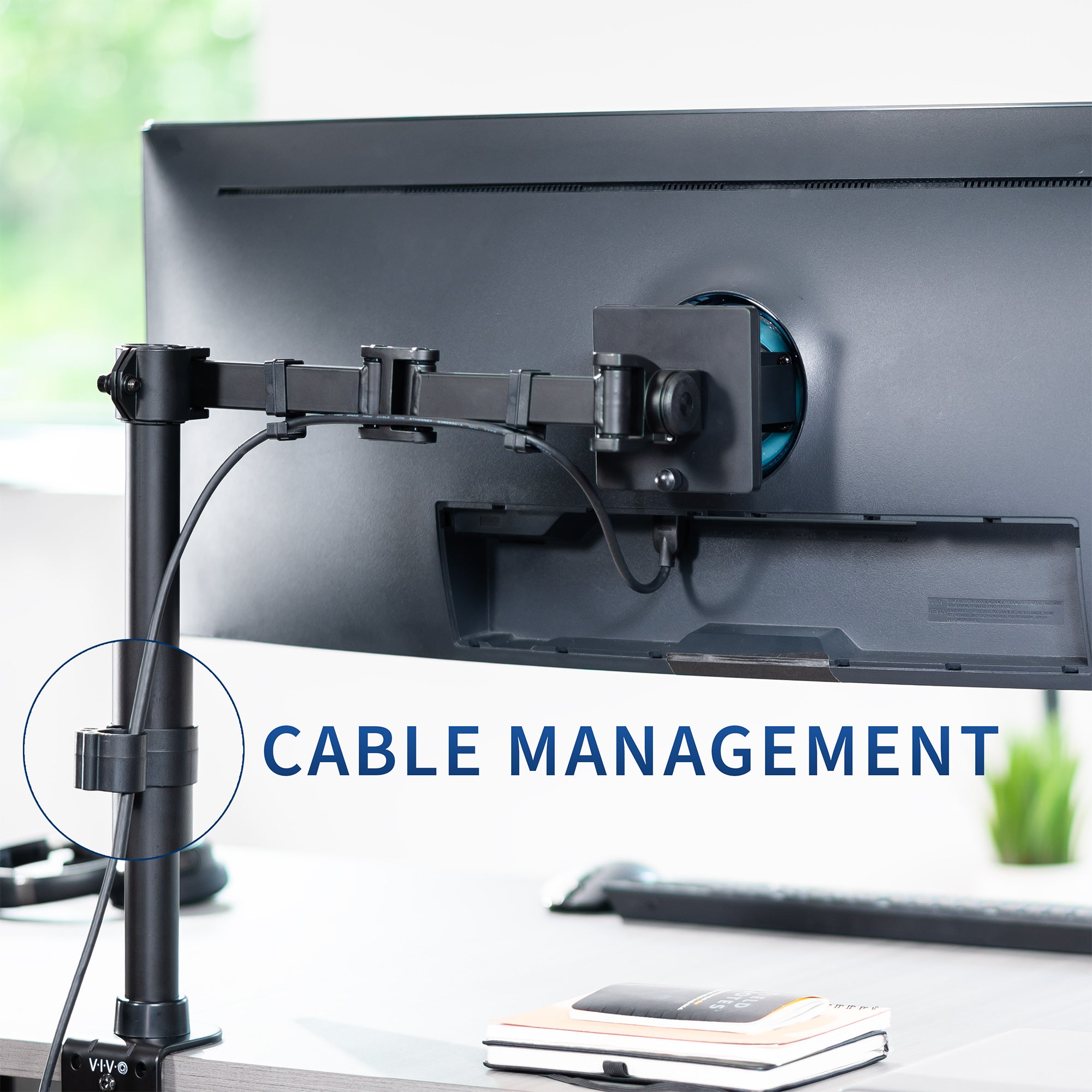 Cable management to make your space clean and organized.
