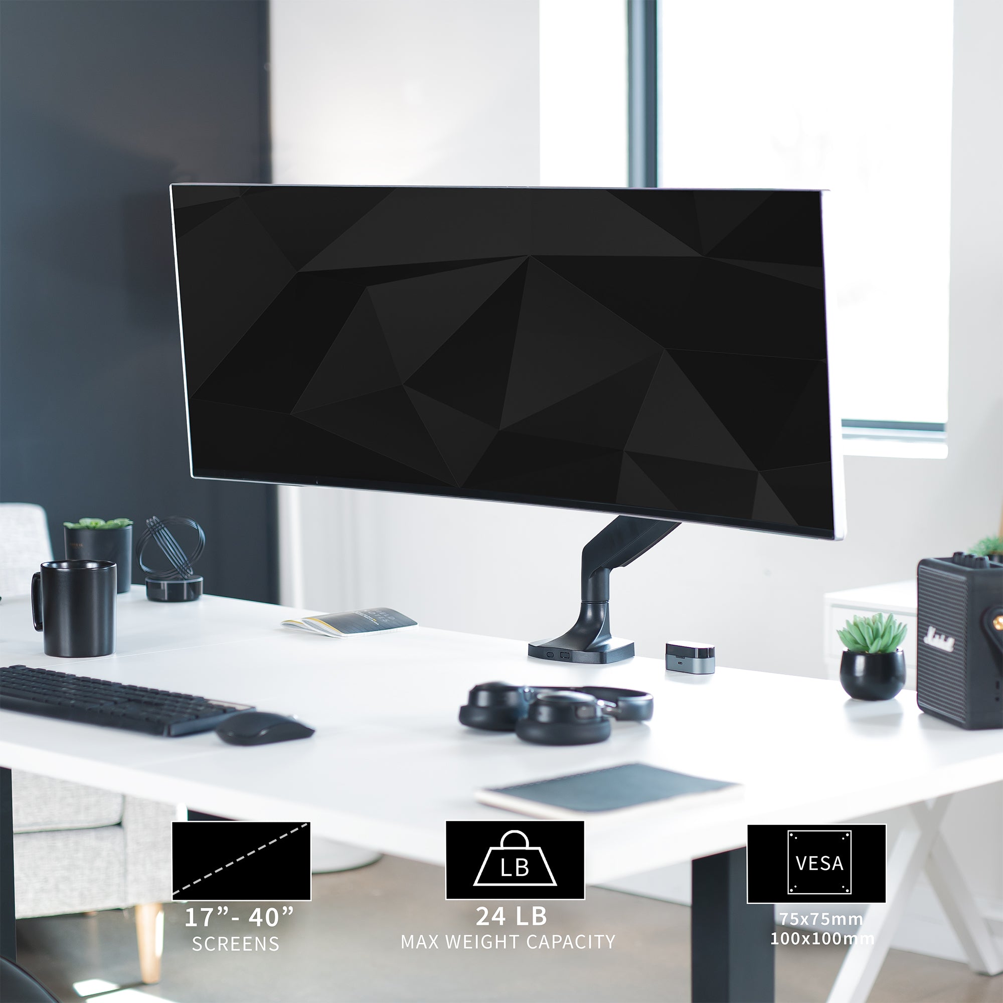 VIVO Premium Aluminum Heavy Duty Single Monitor Arm for Ultrawide Monitors