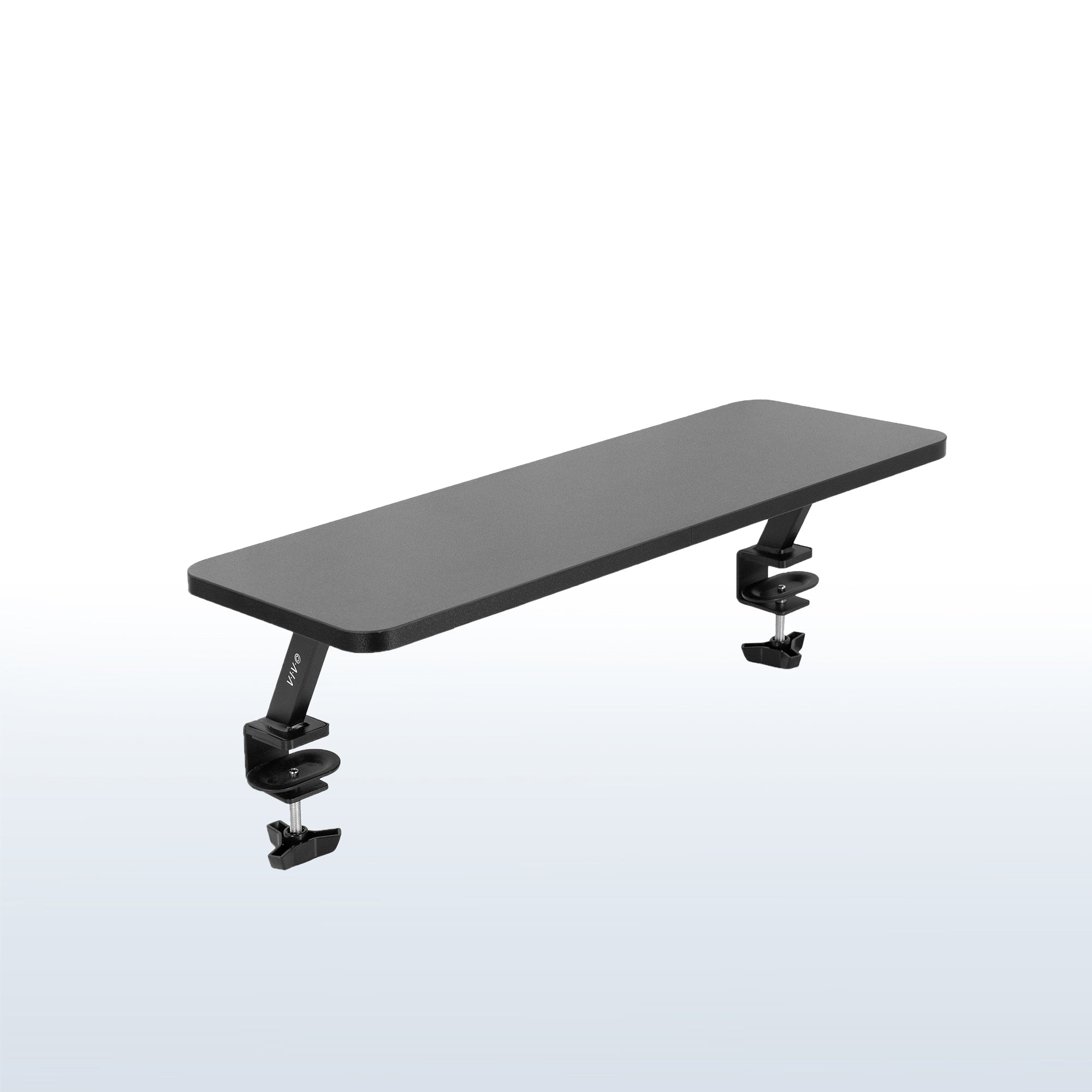 Heavy-duty clamp-on desk converter monitor riser.