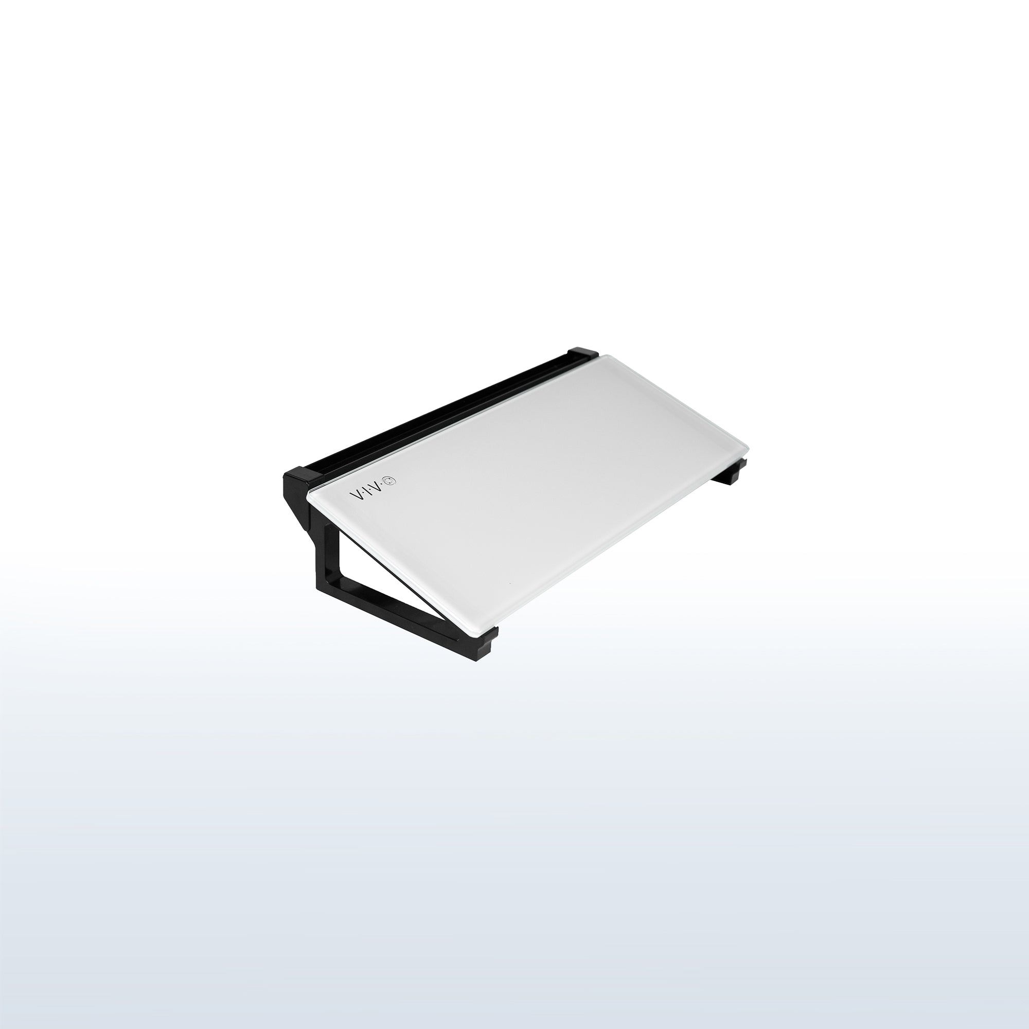Glass 16in x 7in Desktop Whiteboard with Steel Frame
