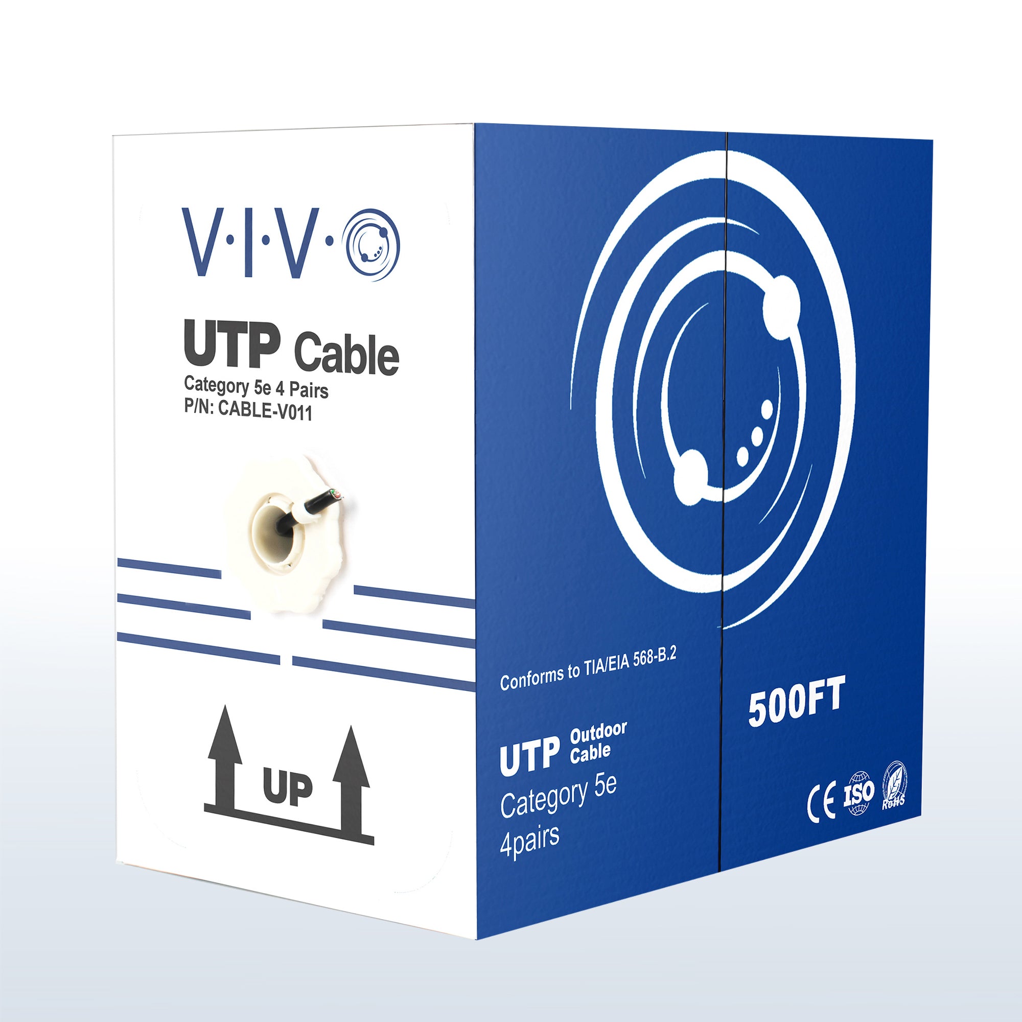 Cat5e UTP (unshielded twisted pair) CCA (Copper Clad Aluminum) 24 AWG bulk ethernet cable