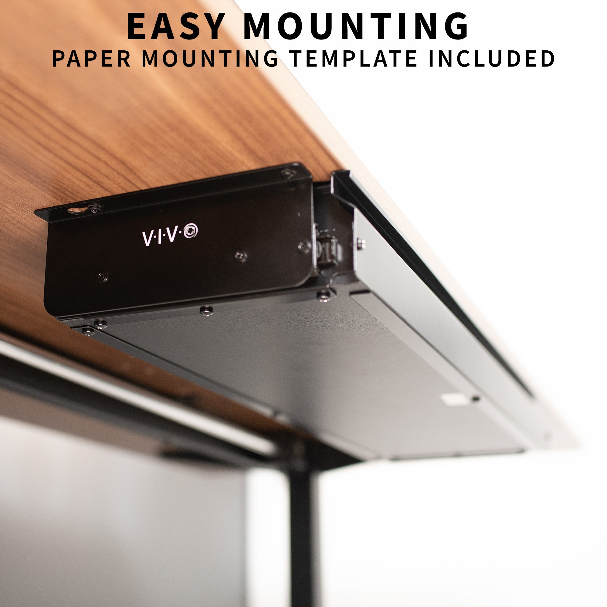 Easy installation with an included paper mounting template.