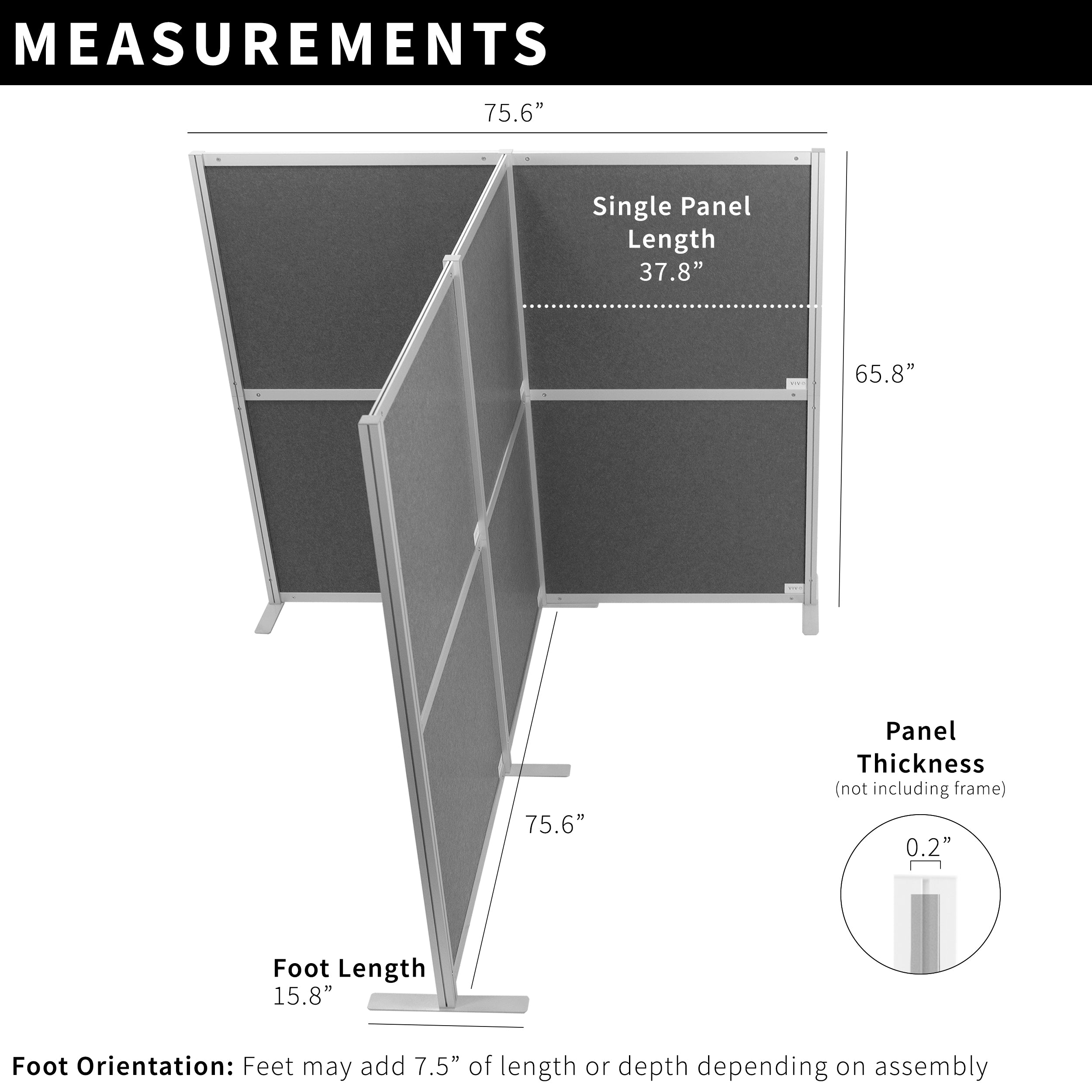Freestanding privacy panels create instant privacy and simple room division.