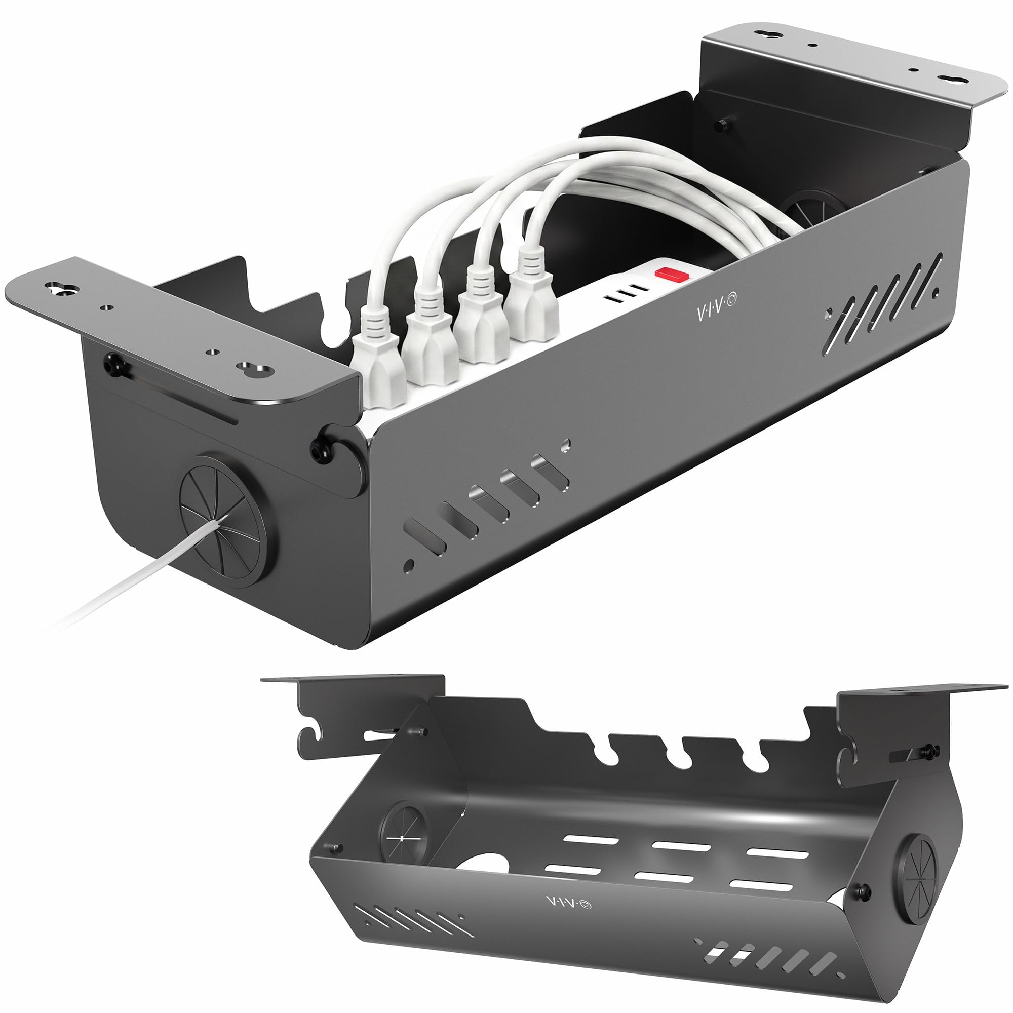 Flip Open Under Desk Cable Management Box