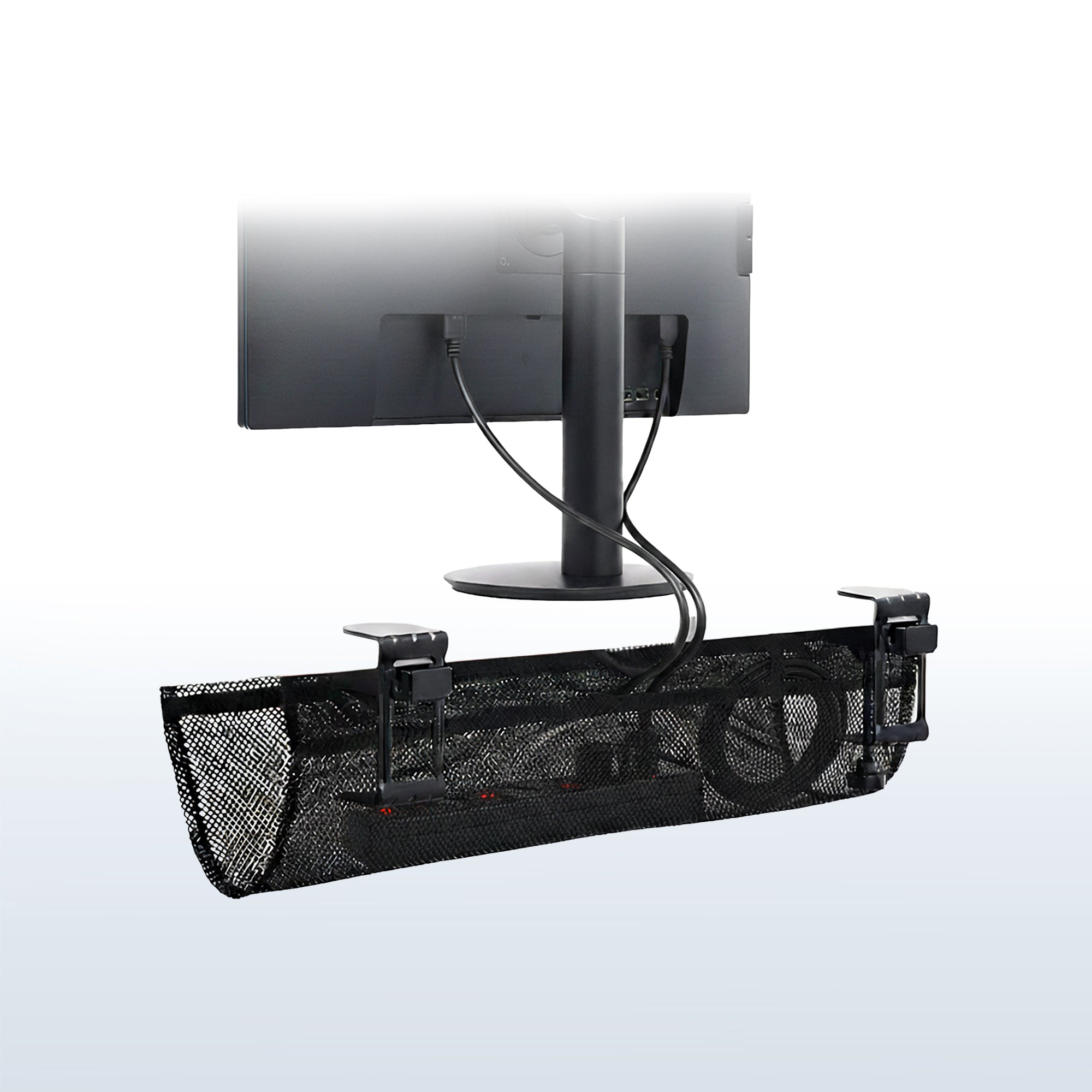 24 Inch Clamp-on Under Desk Cable Net, Workstation Wire Organizer, Cable Management for Home and Office 24 Inch Clamp-on Under Desk Cable Net, Workstation Wire Organizer, Cable Management for Home and Office