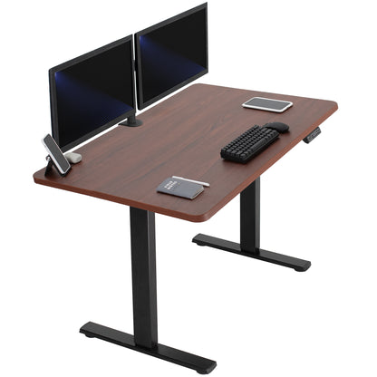Sturdy ergonomic sit or stand active desk workstation with adjustable height using smart control panel.