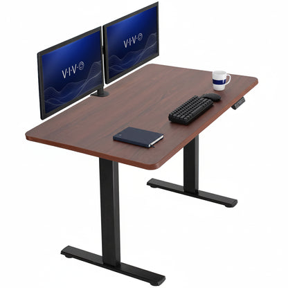Sturdy ergonomic sit or stand active desk workstation with adjustable height using smart control panel.