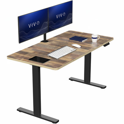 Single Motor Electric Desk with Push Button Memory Controller