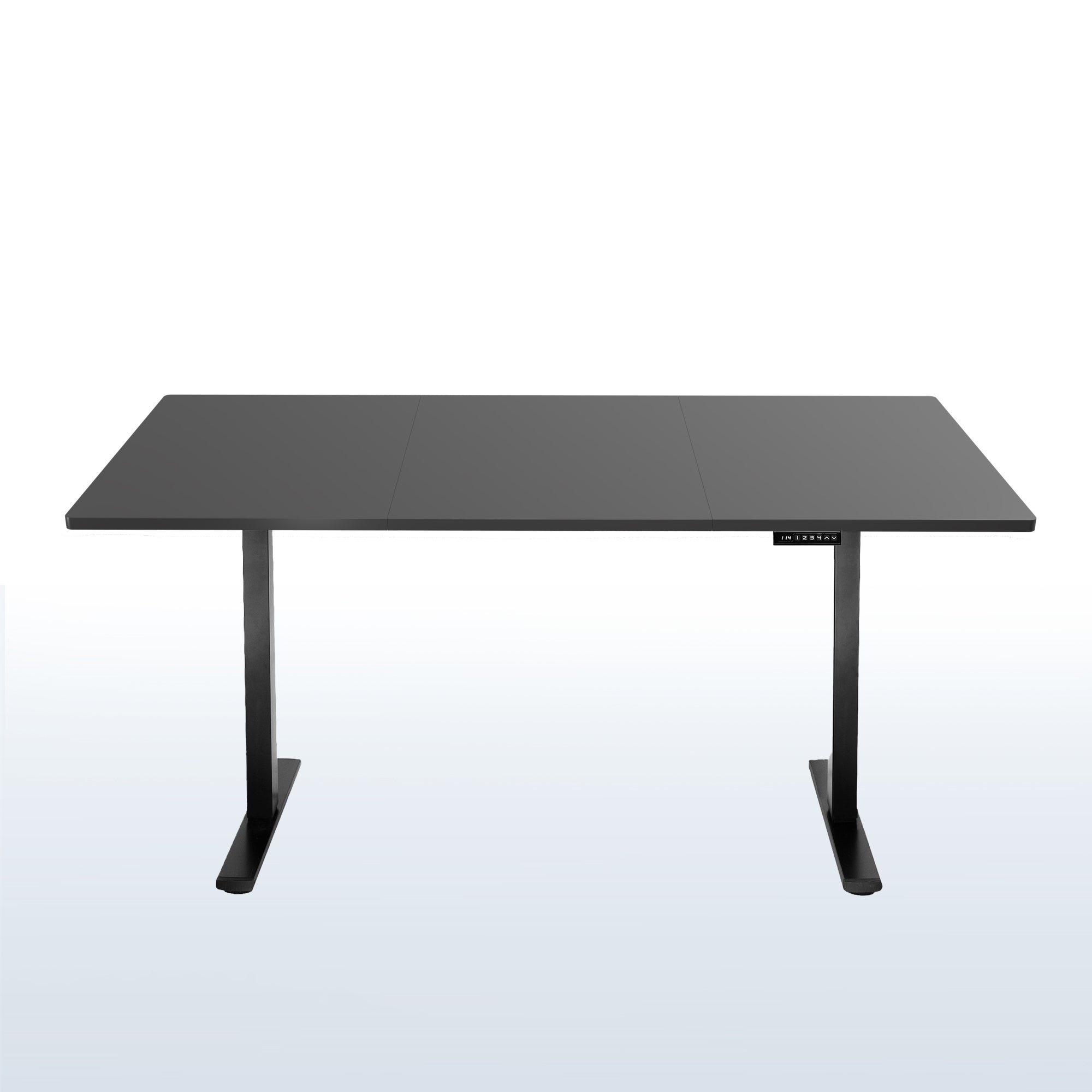 Large three slit panel electric black desktop and frame.