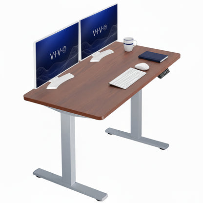 Sturdy ergonomic sit or stand active desk workstation with adjustable height using smart control panel.