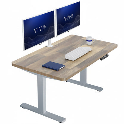 Sturdy ergonomic sit or stand active desk workstation with adjustable height using smart control panel.