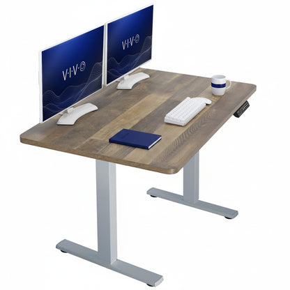 Sturdy ergonomic sit or stand active desk workstation with adjustable height using smart control panel.