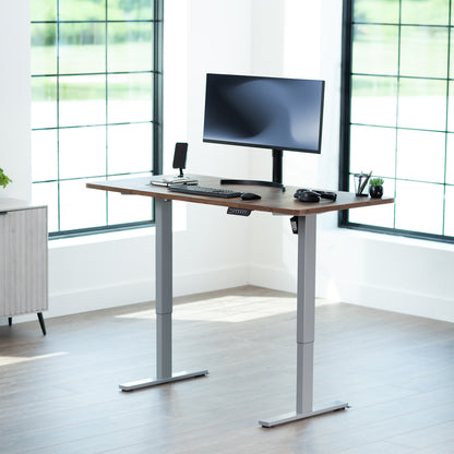 Single Motor Electric Desk with Push Button Memory Controller