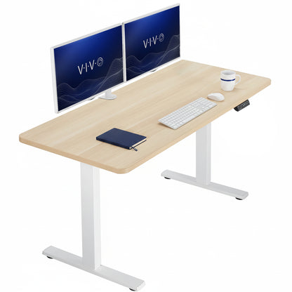Sturdy ergonomic sit or stand active desk workstation with adjustable height using smart control panel.