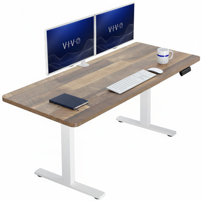 Sturdy ergonomic sit or stand active desk workstation with adjustable height using smart control panel.