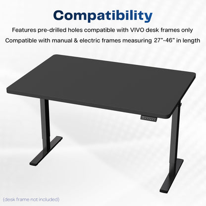 Sturdy desk tabletop for sit or stand electric or manual desk frames.