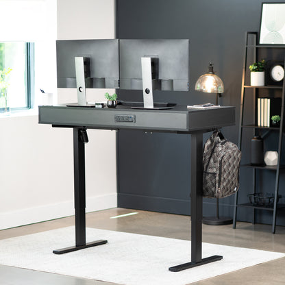 55" x 24" Table Top with Drawers & Built-in Power Strip