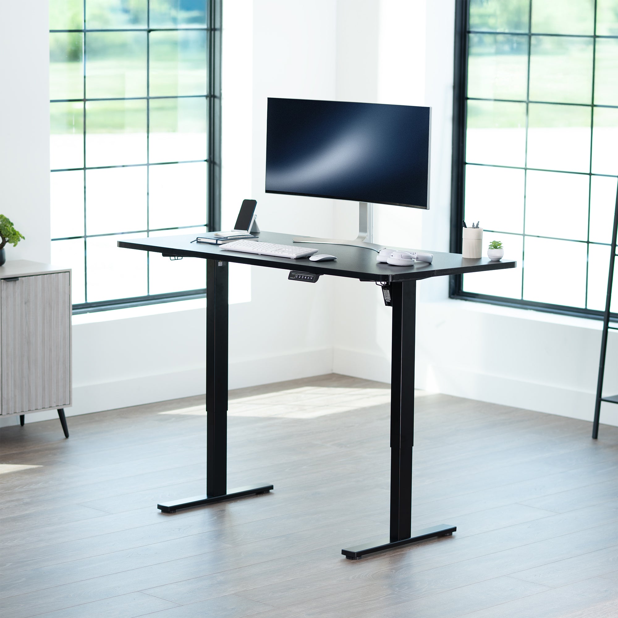 Sturdy desk tabletop for sit or stand electric or manual desk frames.